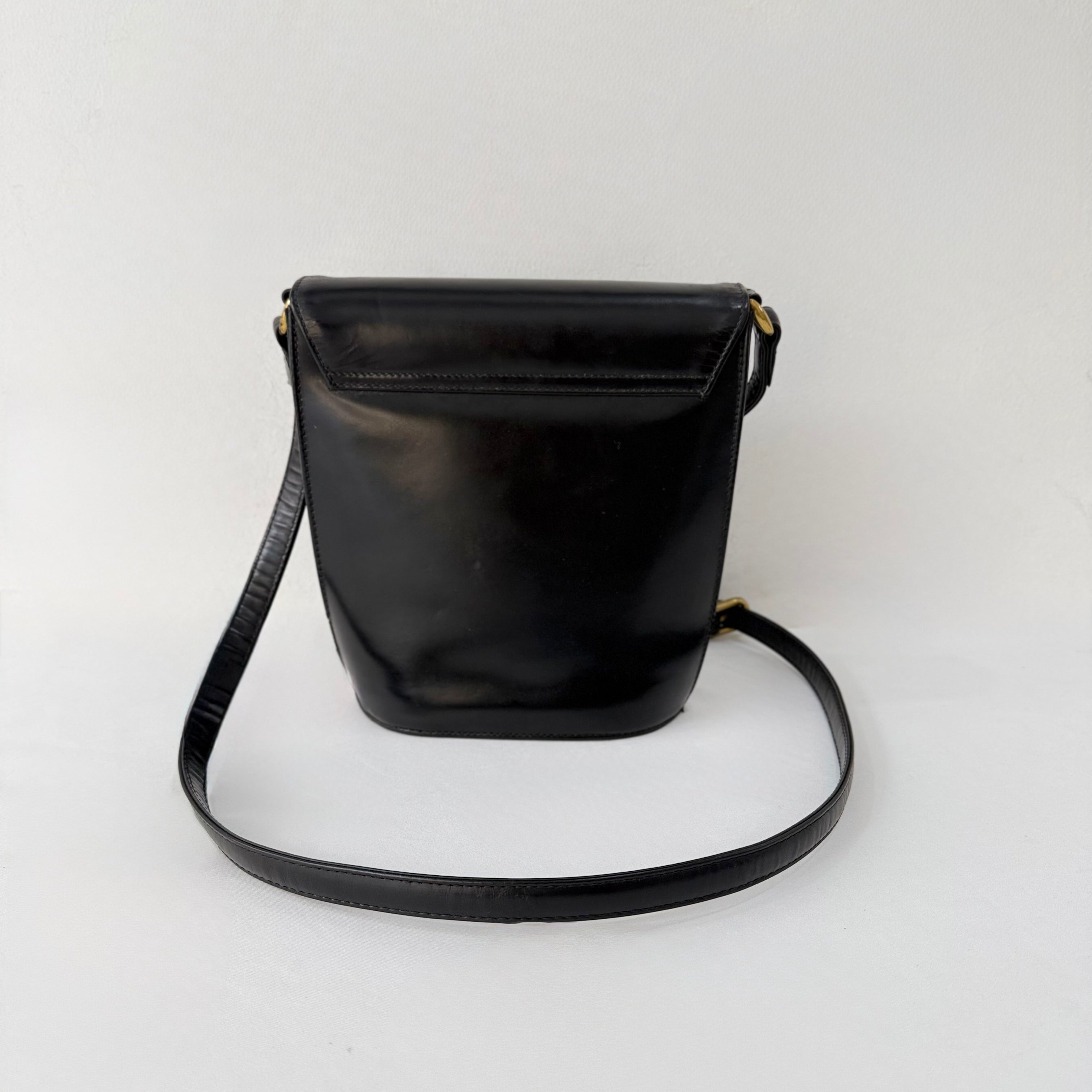 Dolce & Gabbana Black Patent Leather Bucket Bag