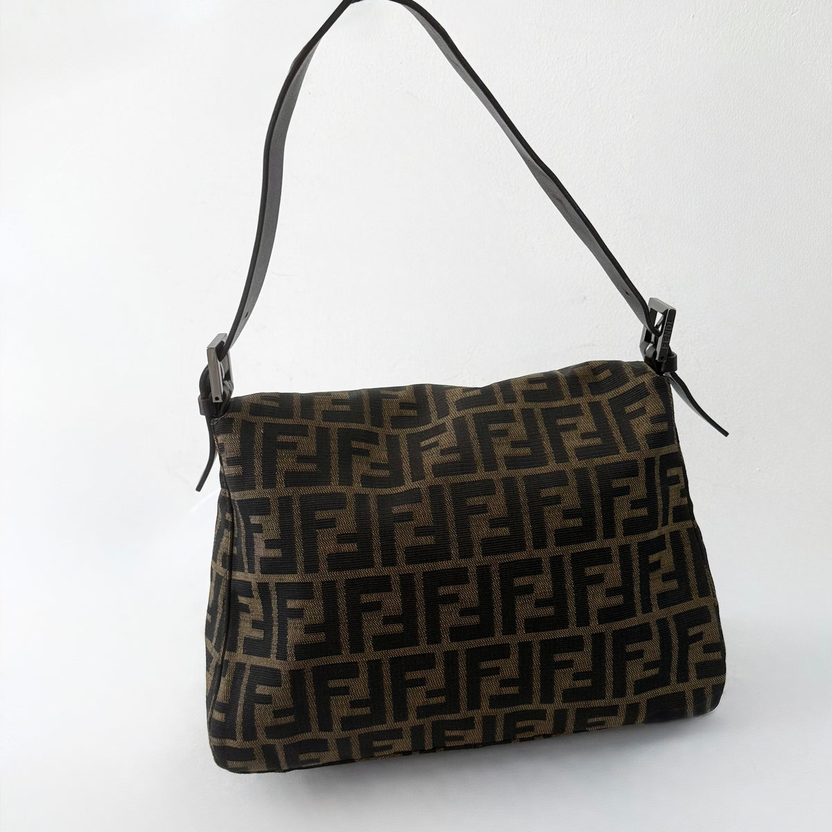 Fendi Zucca Mamma Baguette bag canvas brown