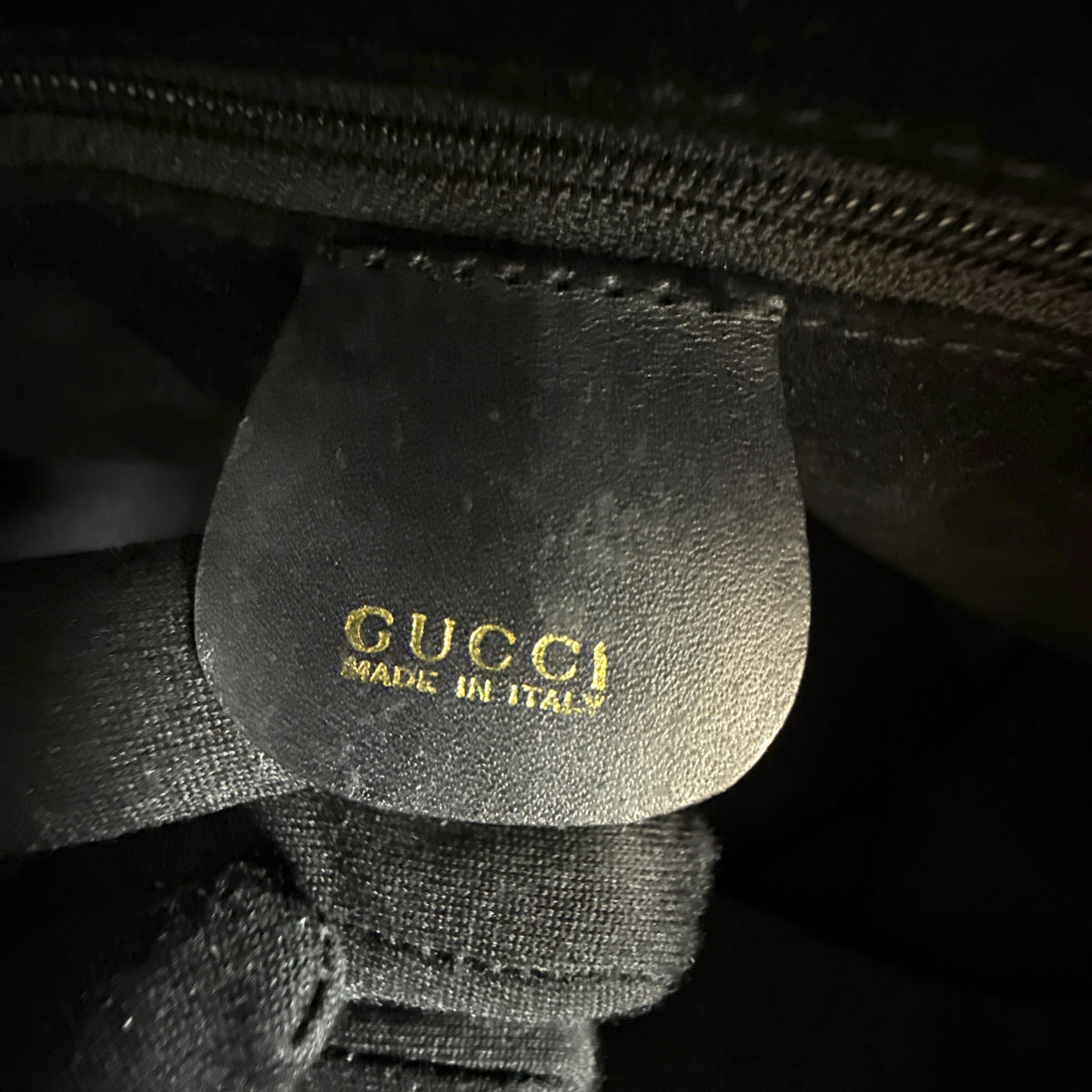 Gucci Black GG Canvas Leather Medium Tote Bag