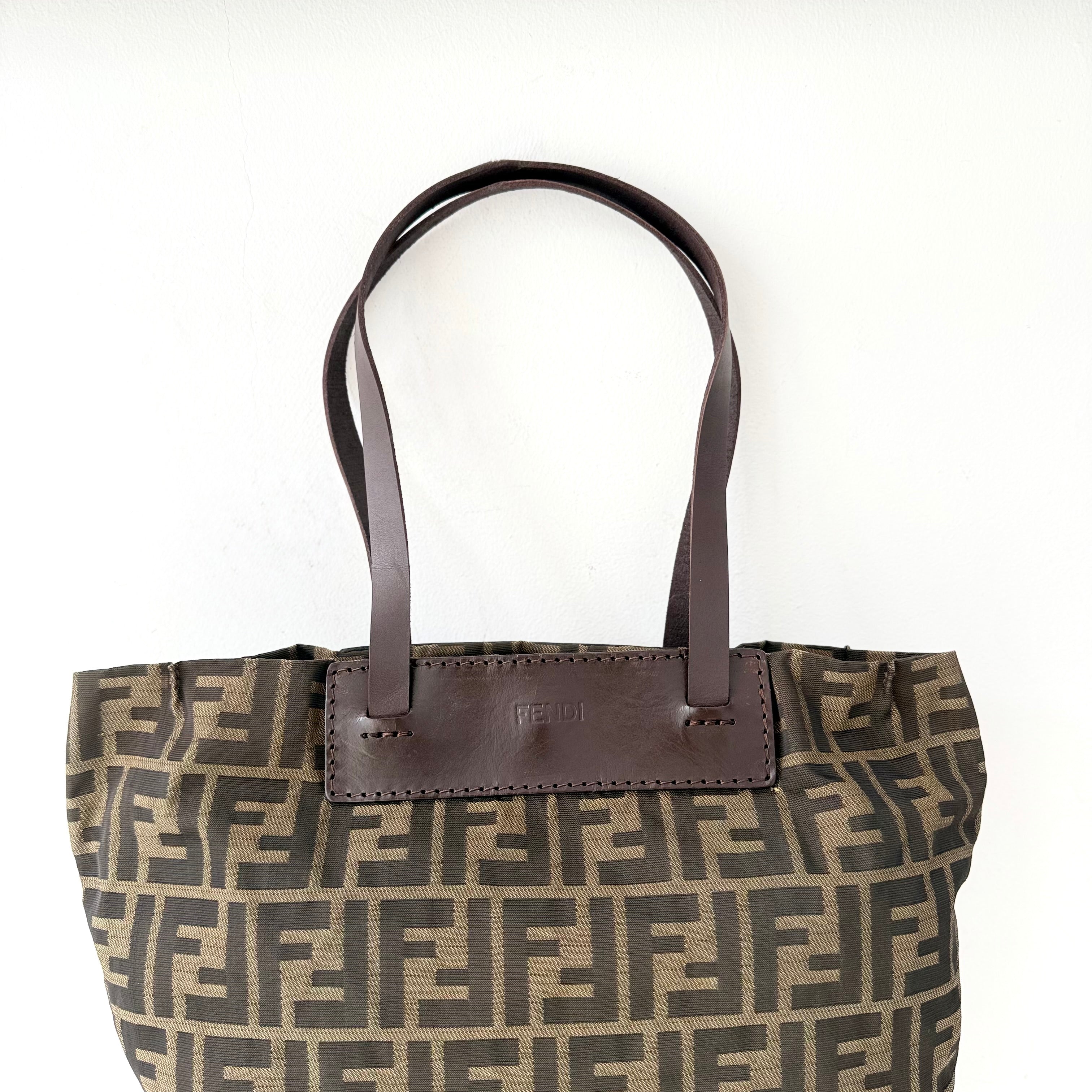Fendi Brown Zucca FF Canvas Tote Bag