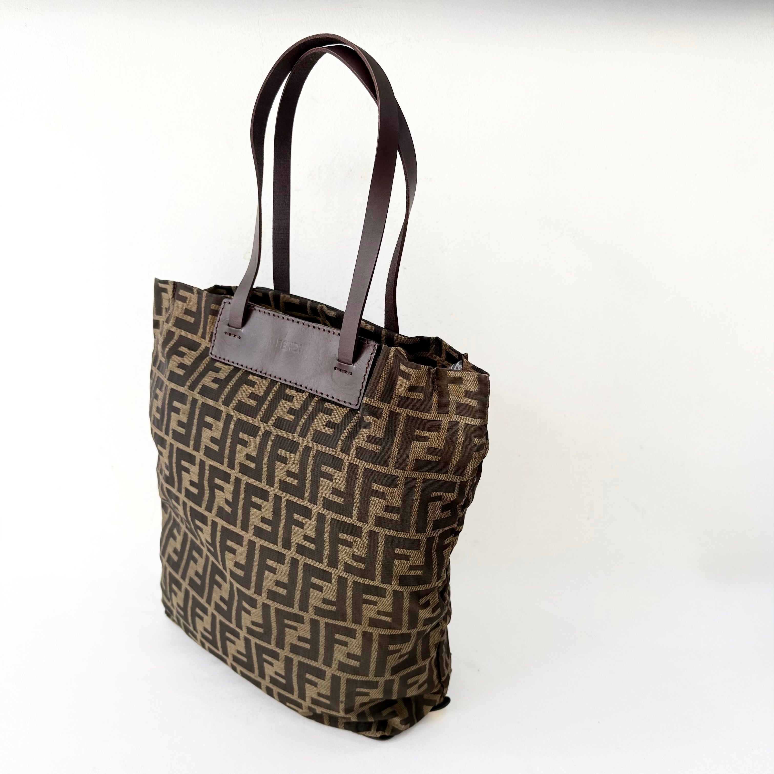 Fendi Brown Zucca FF Canvas Tote Bag