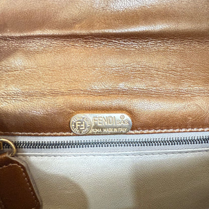 FENDI Vintage Shoulder Bag in gold/lilac leather