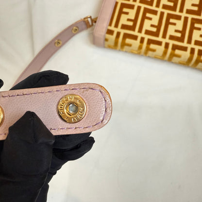 FENDI Vintage Shoulder Bag in gold/lilac leather