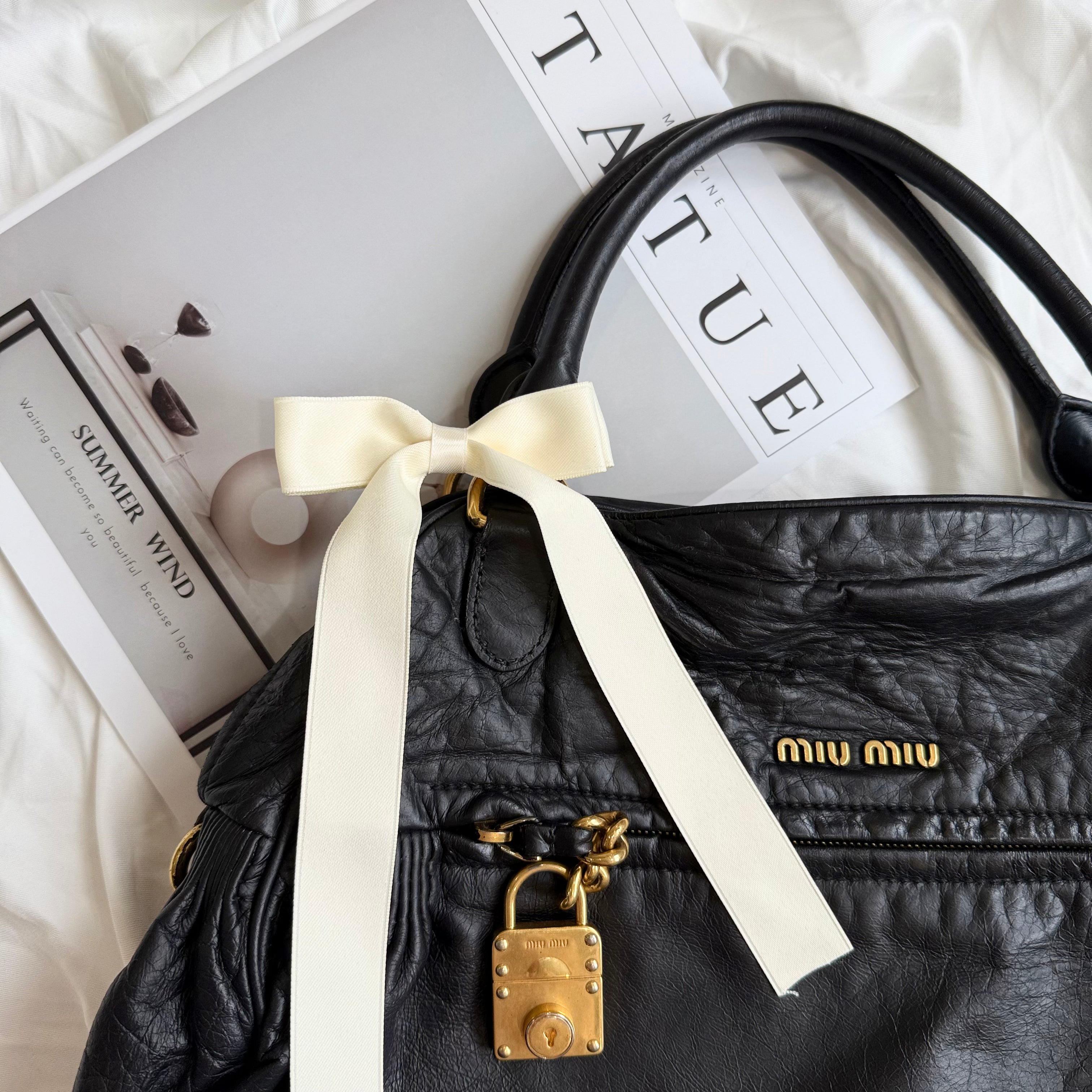 Miu Miu Nappa Mini Charm Bag