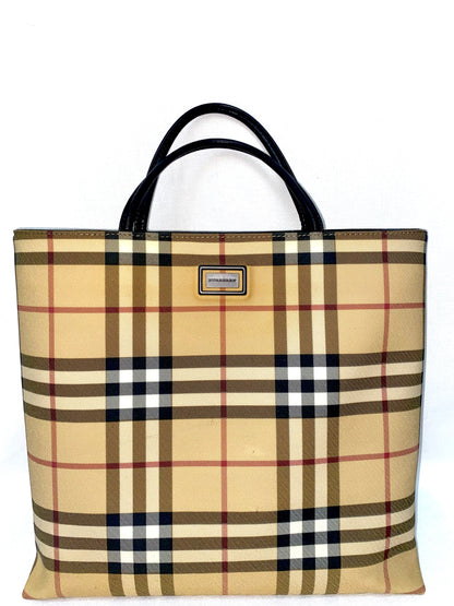 BURBERRY Vintage London Nova Check Tote Bag