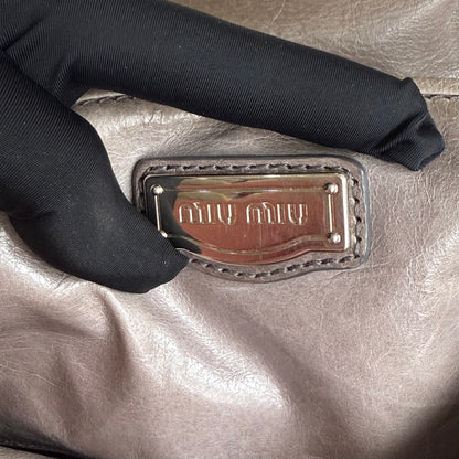 Miu Miu Vitello Lux Leather Bow Satchel