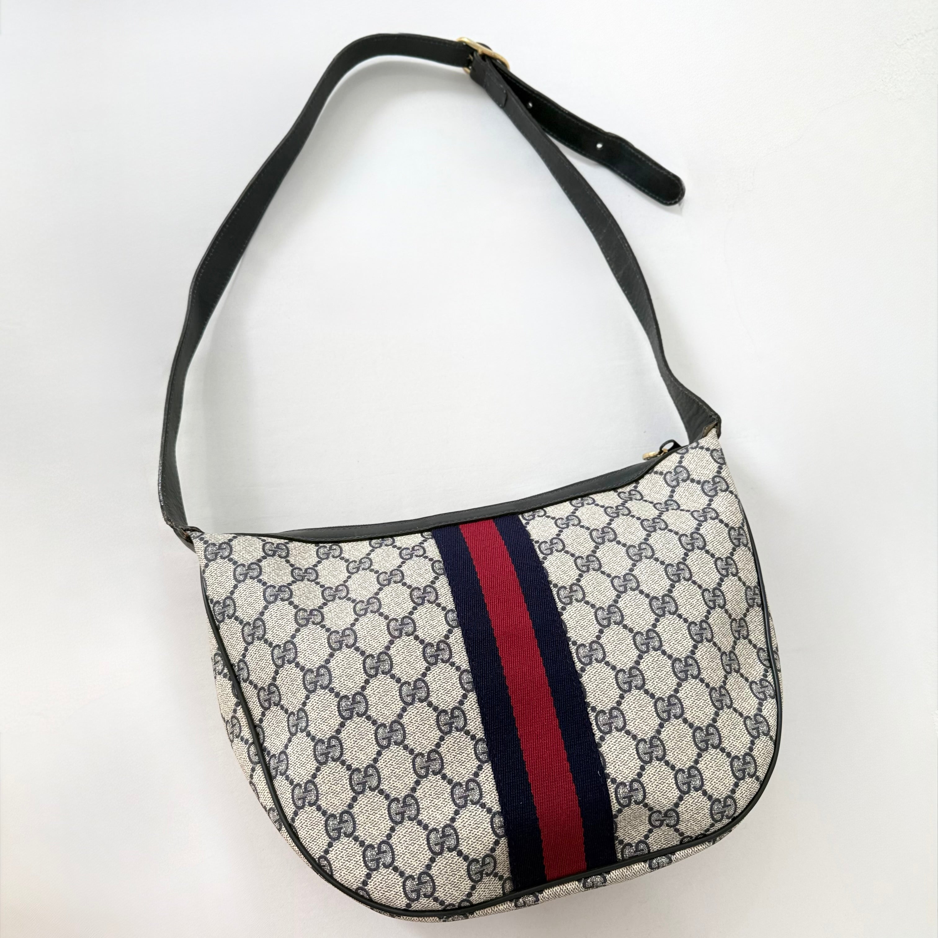 GUCCI GG Supreme Web Sherry Line Shoulder Bag