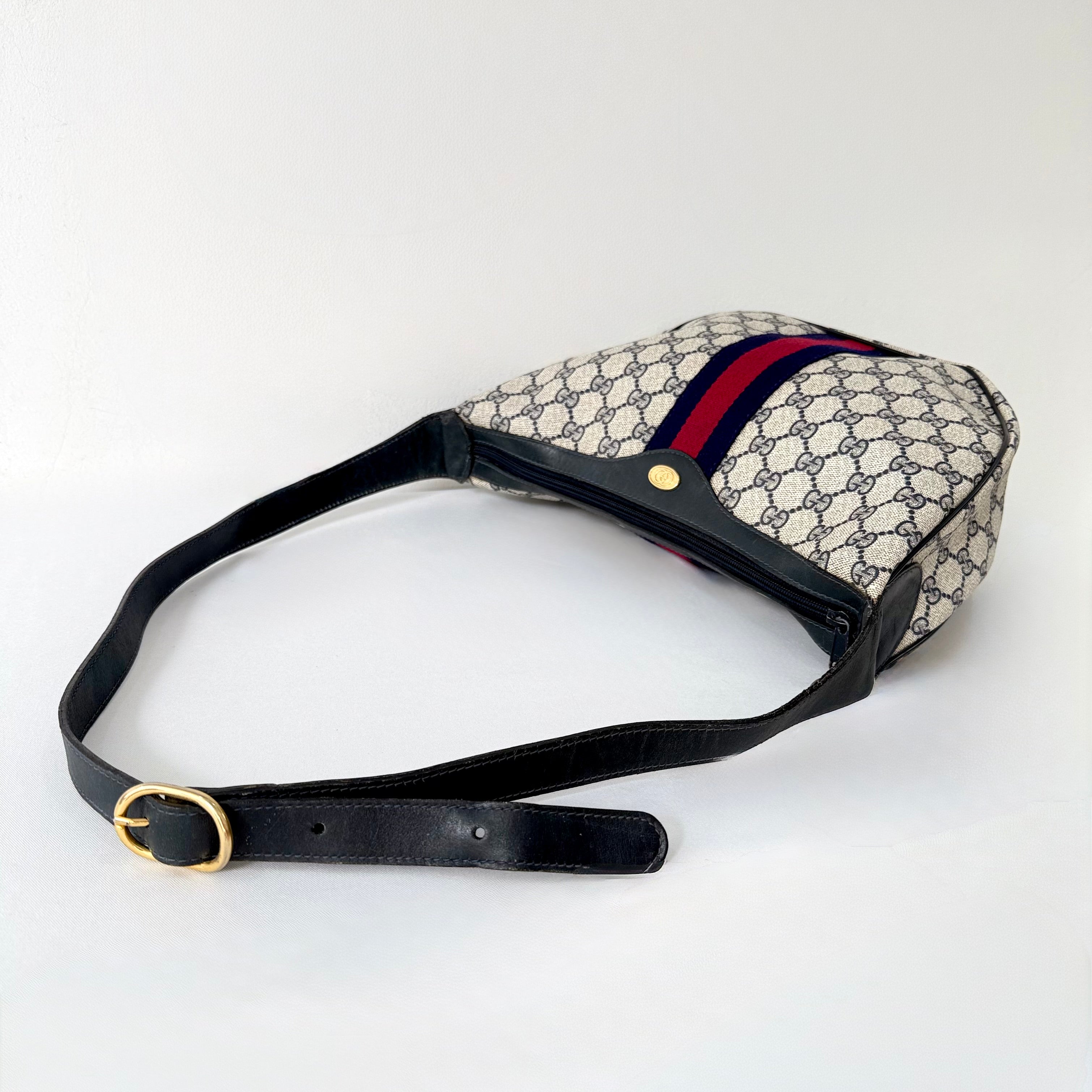 GUCCI GG Supreme Web Sherry Line Shoulder Bag
