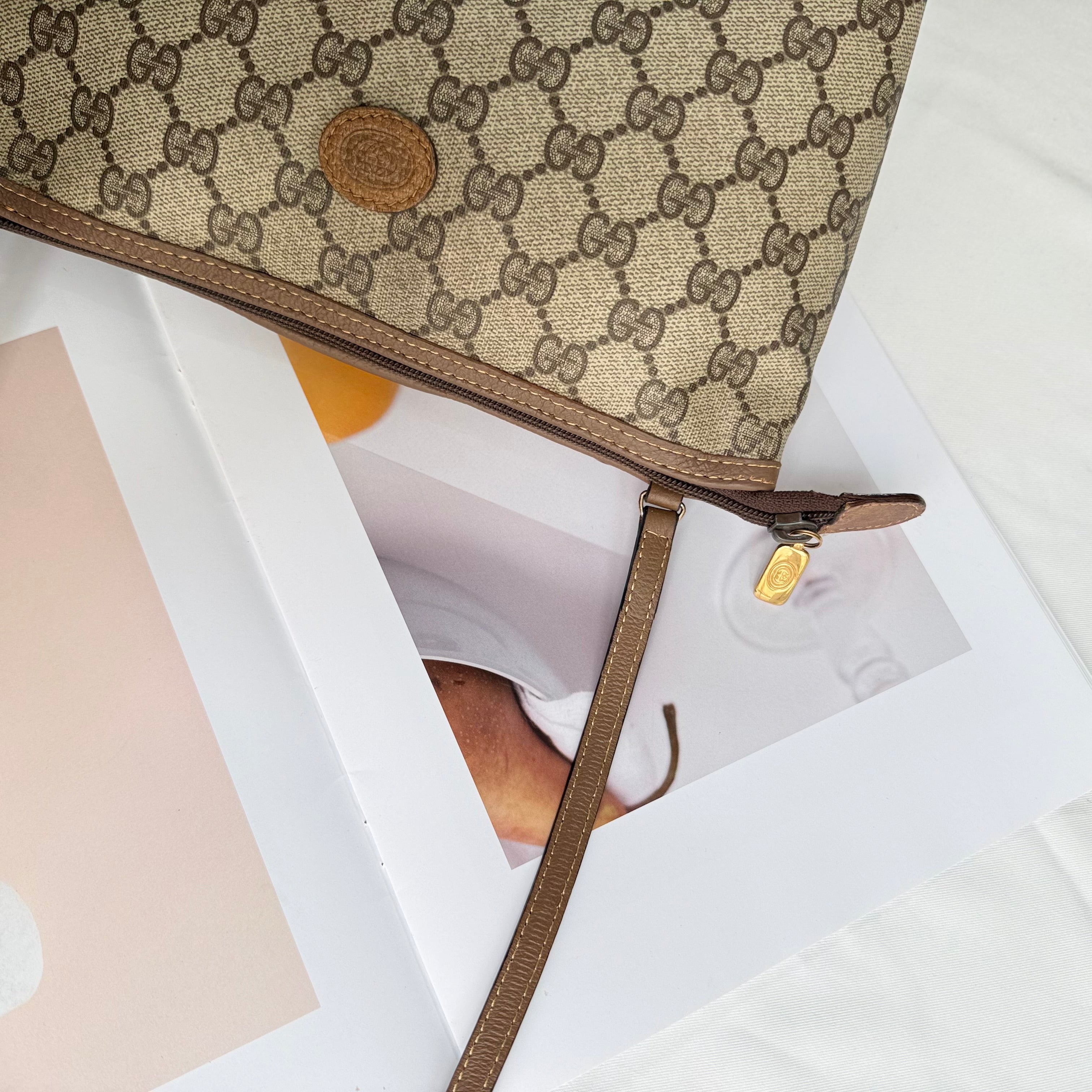 Gucci GG Monogram Brown Pochette