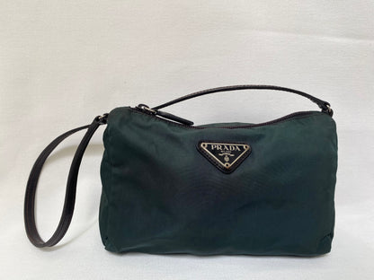 PRADA Pouch Nylon Green