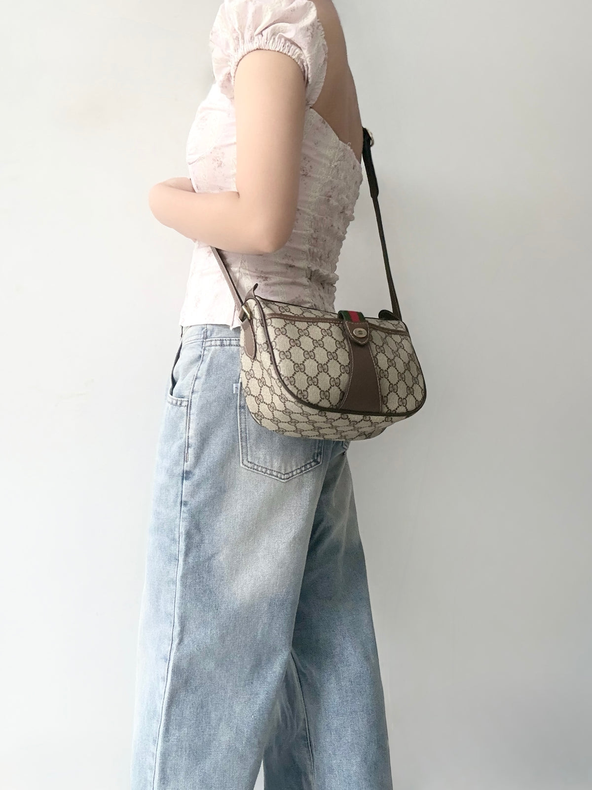 Gucci GG Web Sherry Line Crossbody