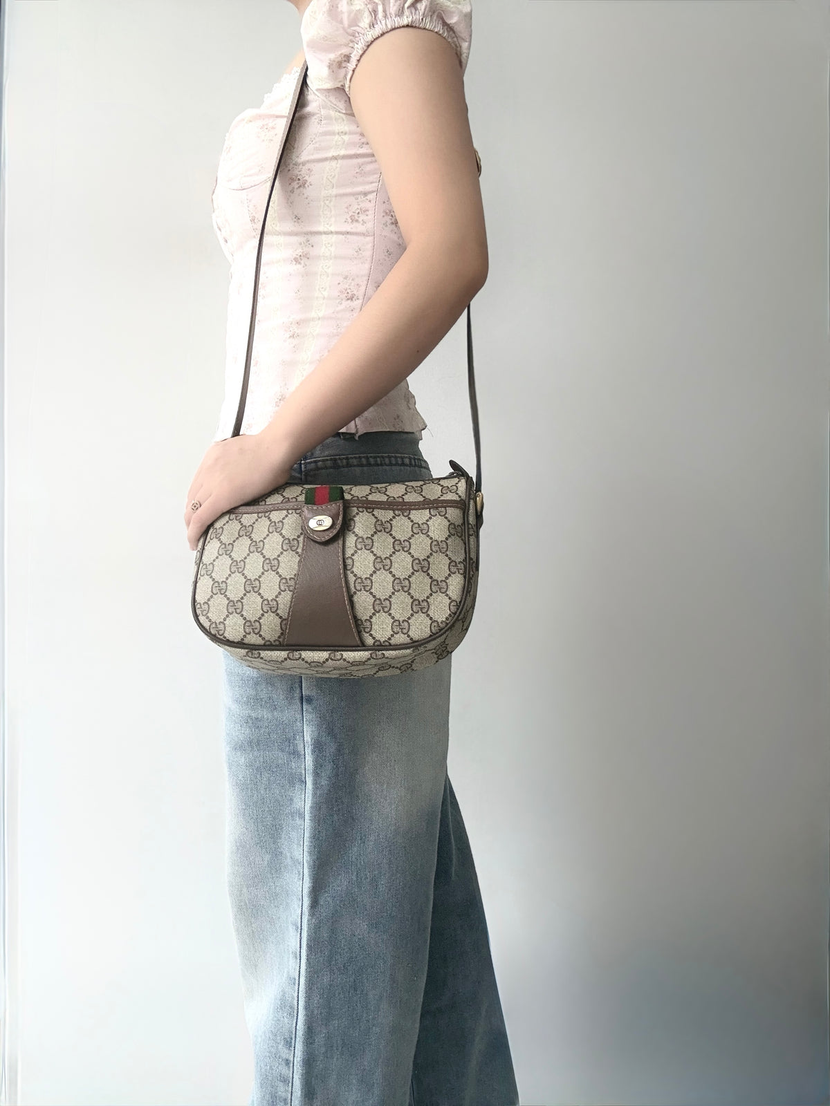 Gucci GG Web Sherry Line Crossbody