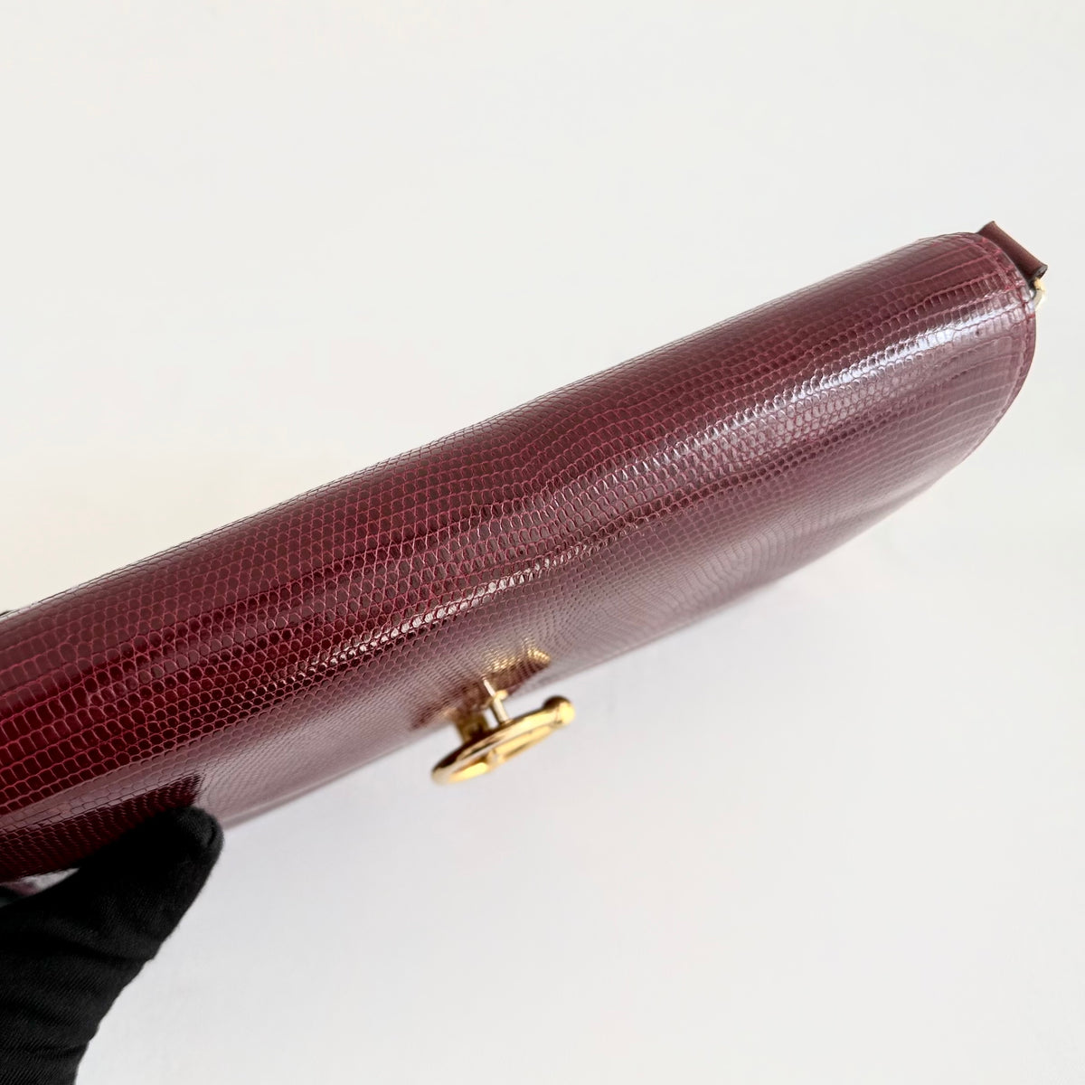GUCCI Shoulder Bag Leather Bordeaux GHW