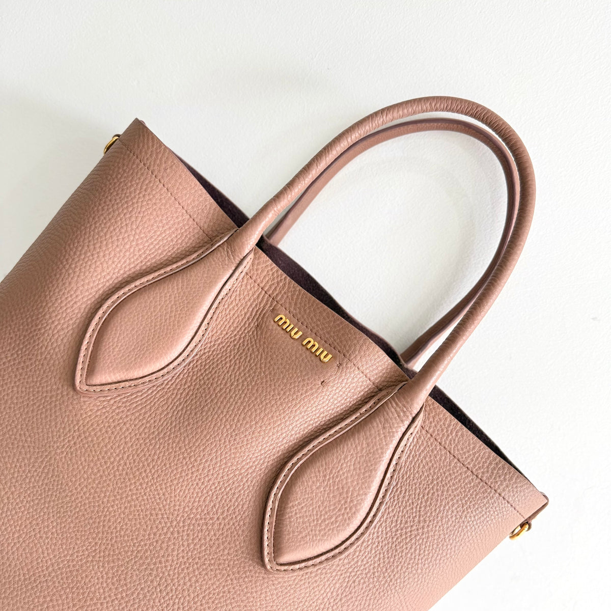 Miu Miu Brown Leather Tote Bag