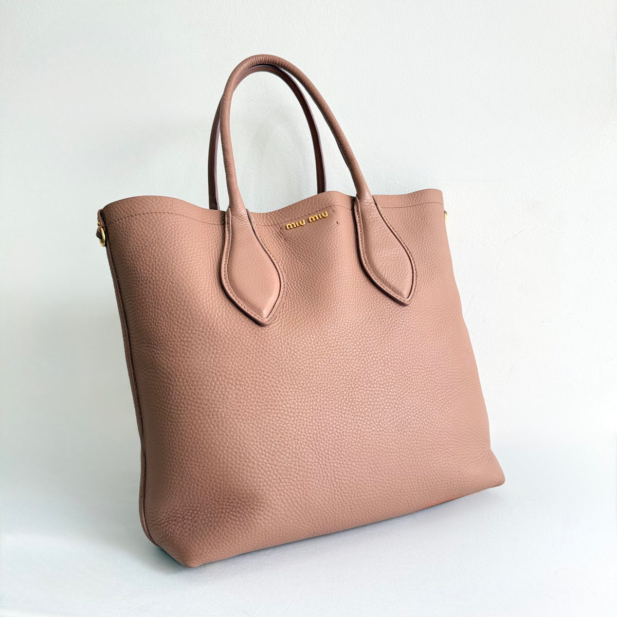 Miu Miu Brown Leather Tote Bag