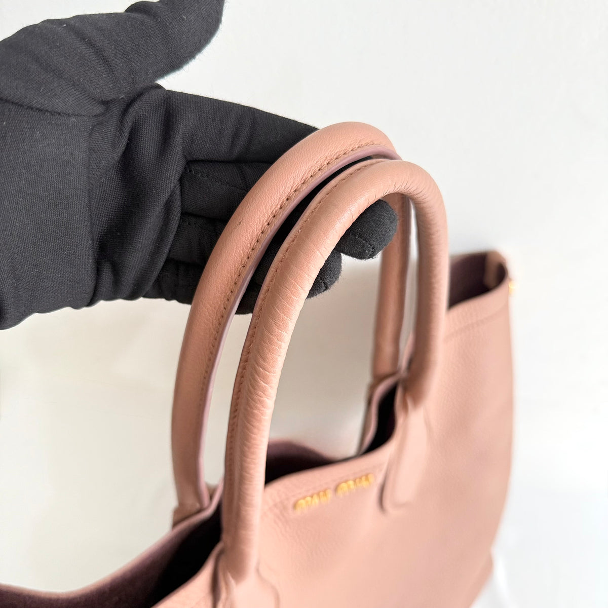 Miu Miu Brown Leather Tote Bag