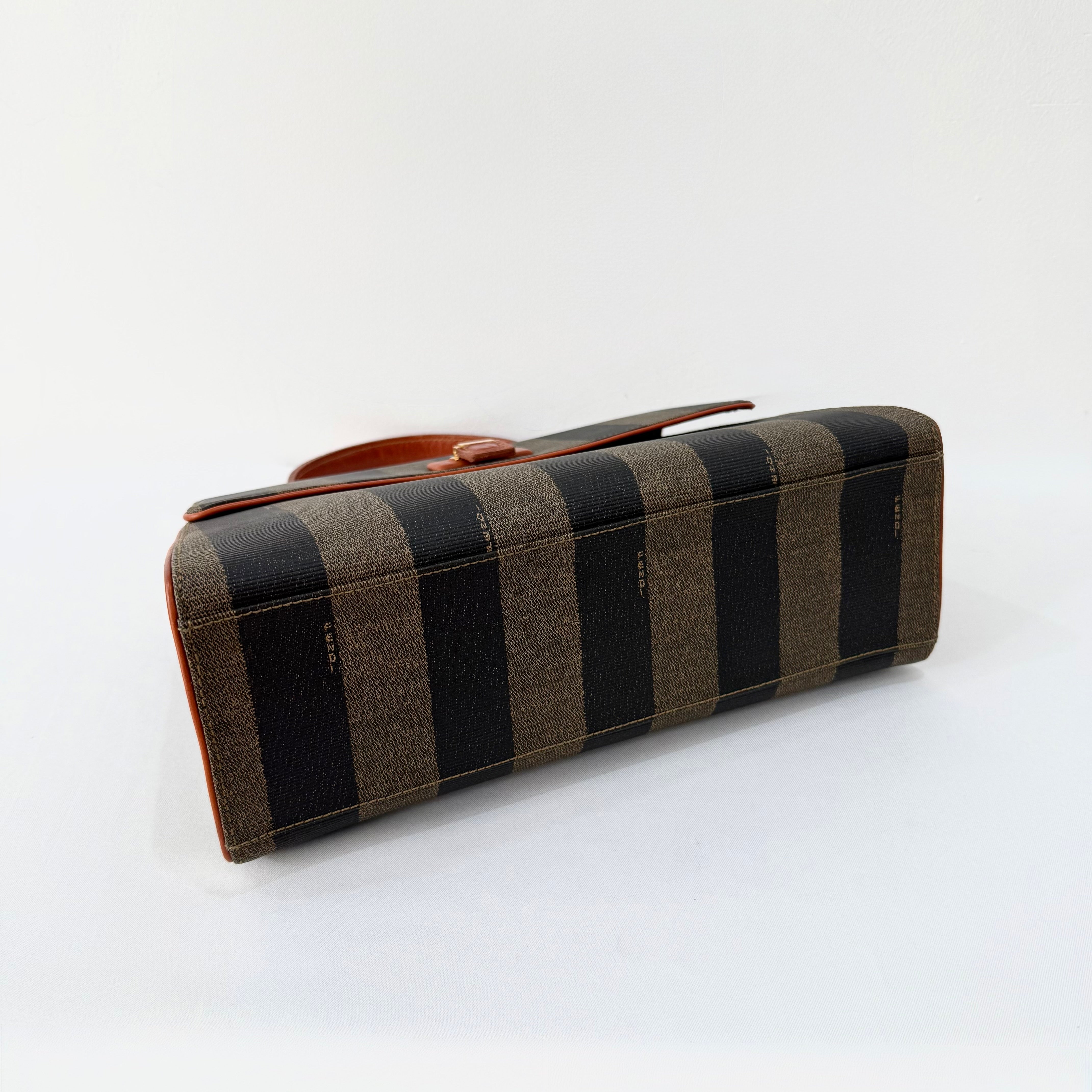 Fendi Brown Pequin Crossbody bag