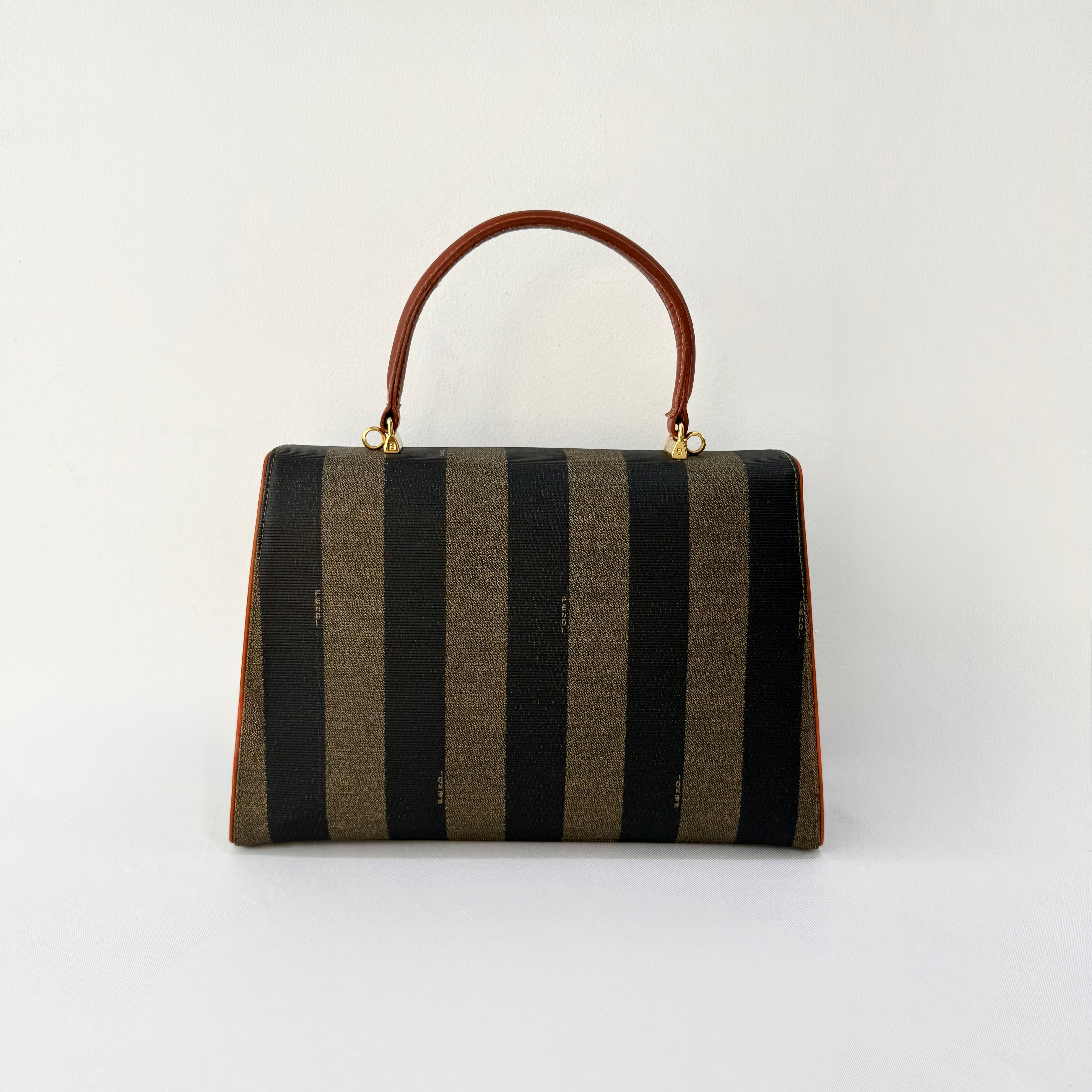 Fendi Brown Pequin Crossbody bag