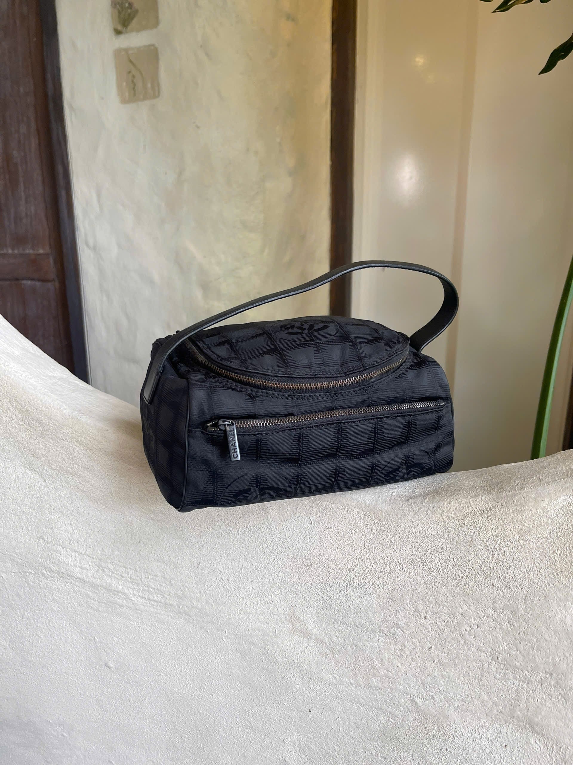 Chanel Black Nylon New Travel Line Vanity Bag