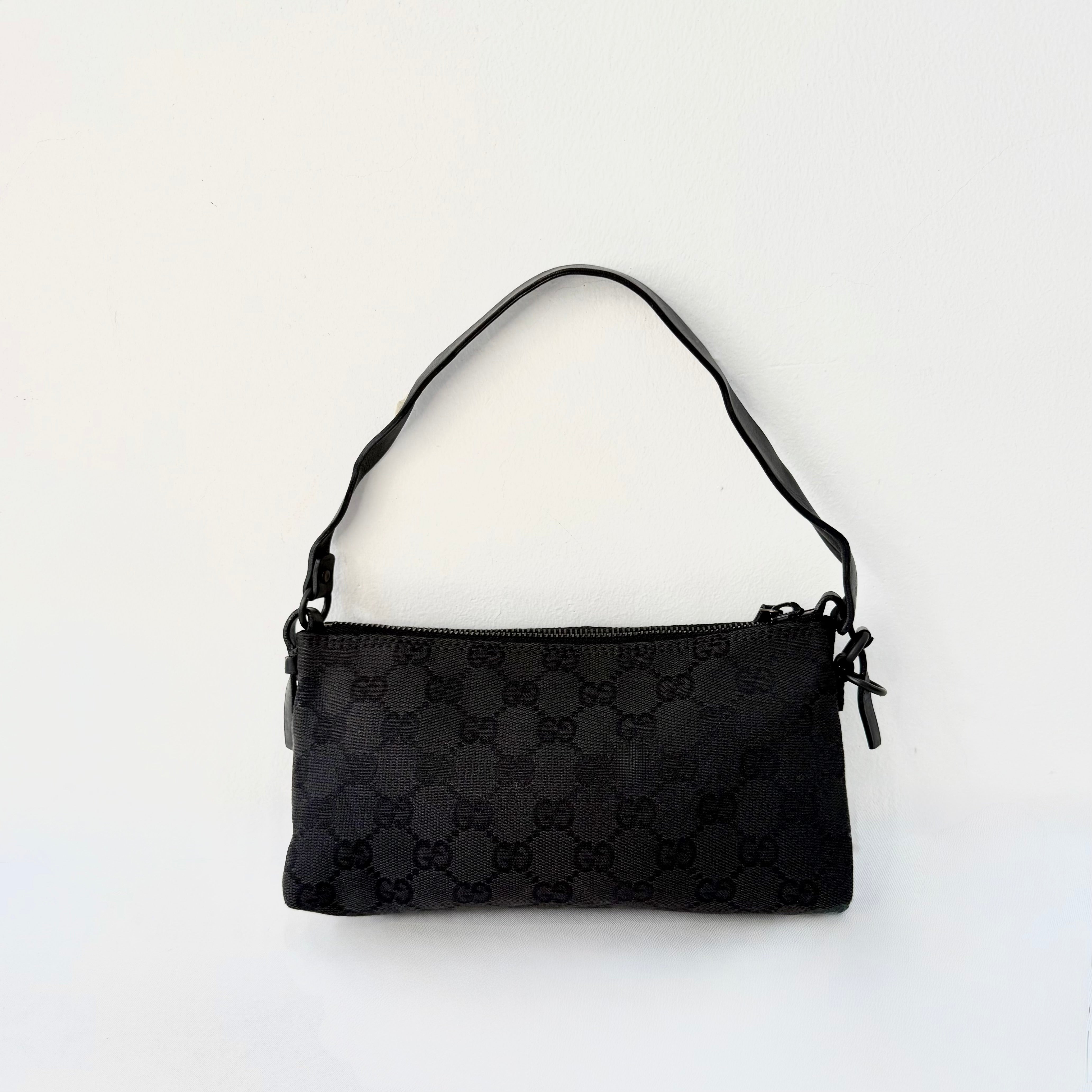 Gucci Black Monogram Pochette