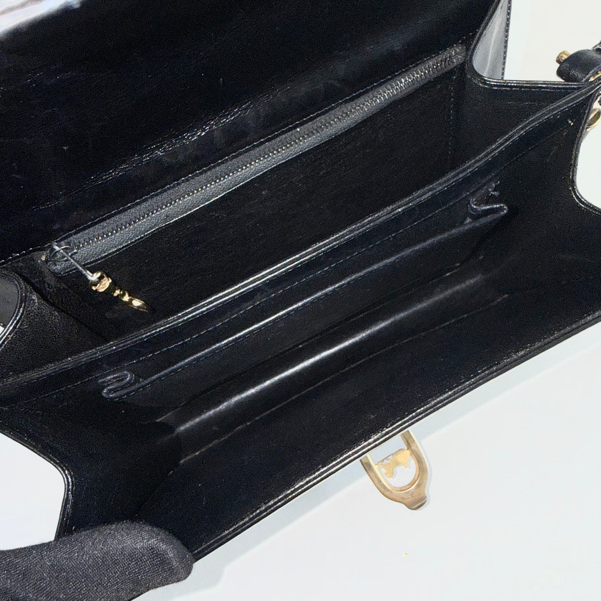 Celine Vintage Black Leather Shoulder Bag