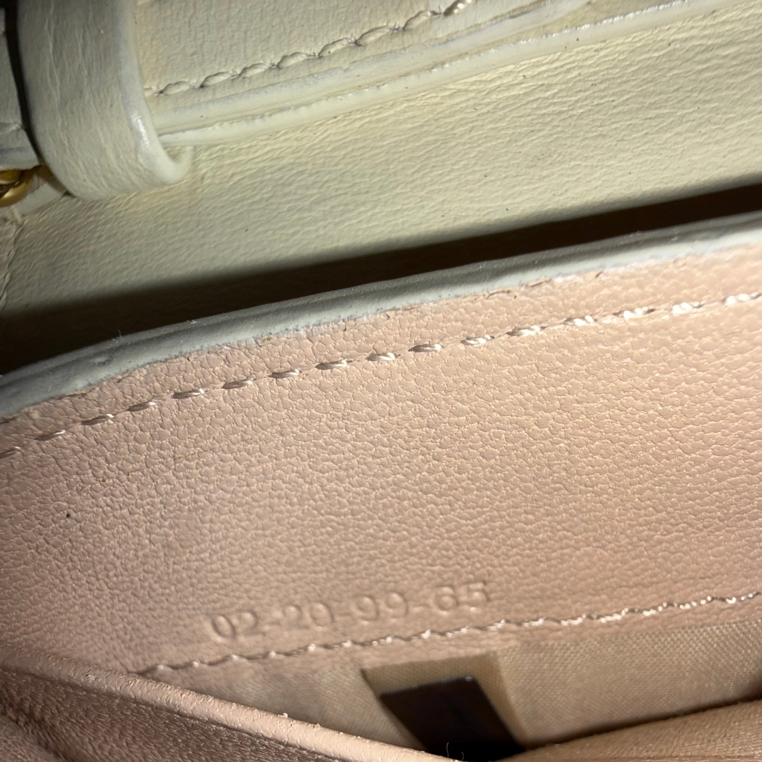 Chloe Motty Beige Goatskin Leather Aby Wallet on Chain