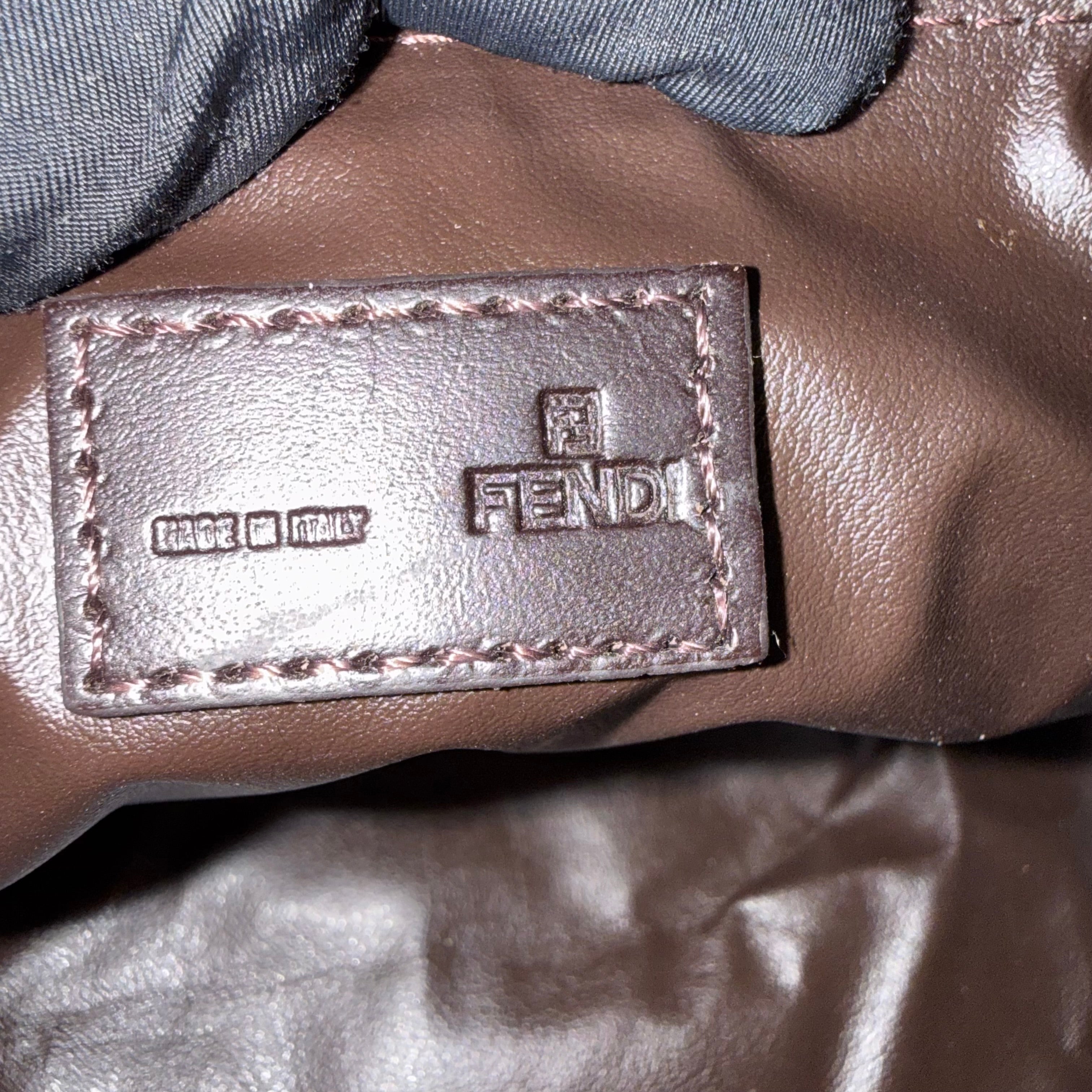 Fendi Limited Edition Zucca Spalmati Ladybug Pochette