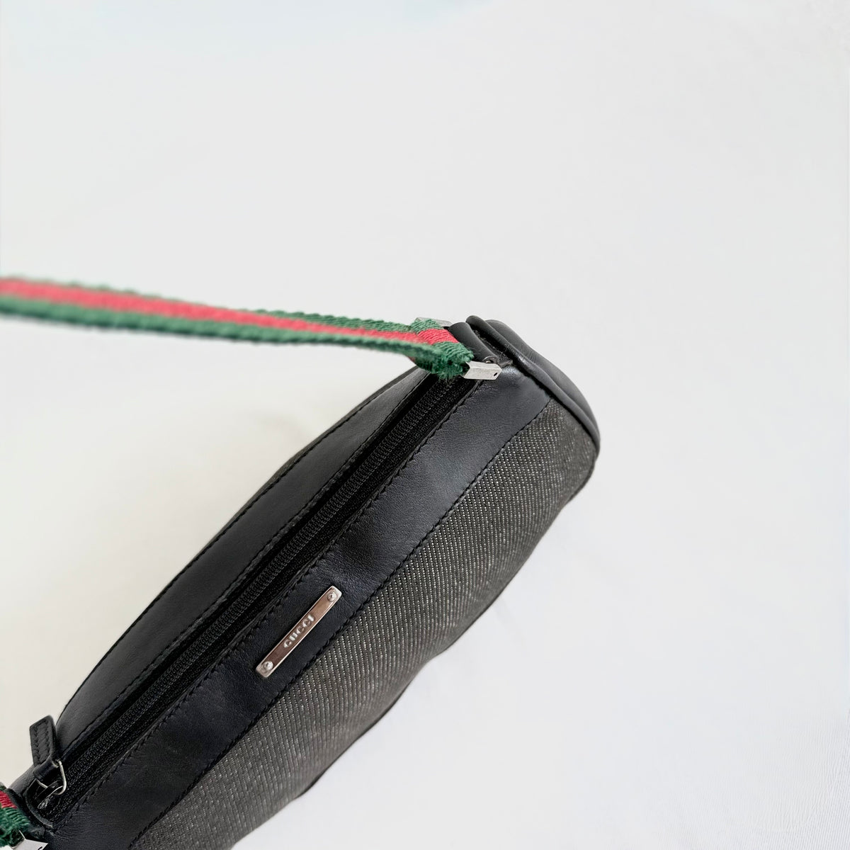 Gucci Denim Web shoulder bag
