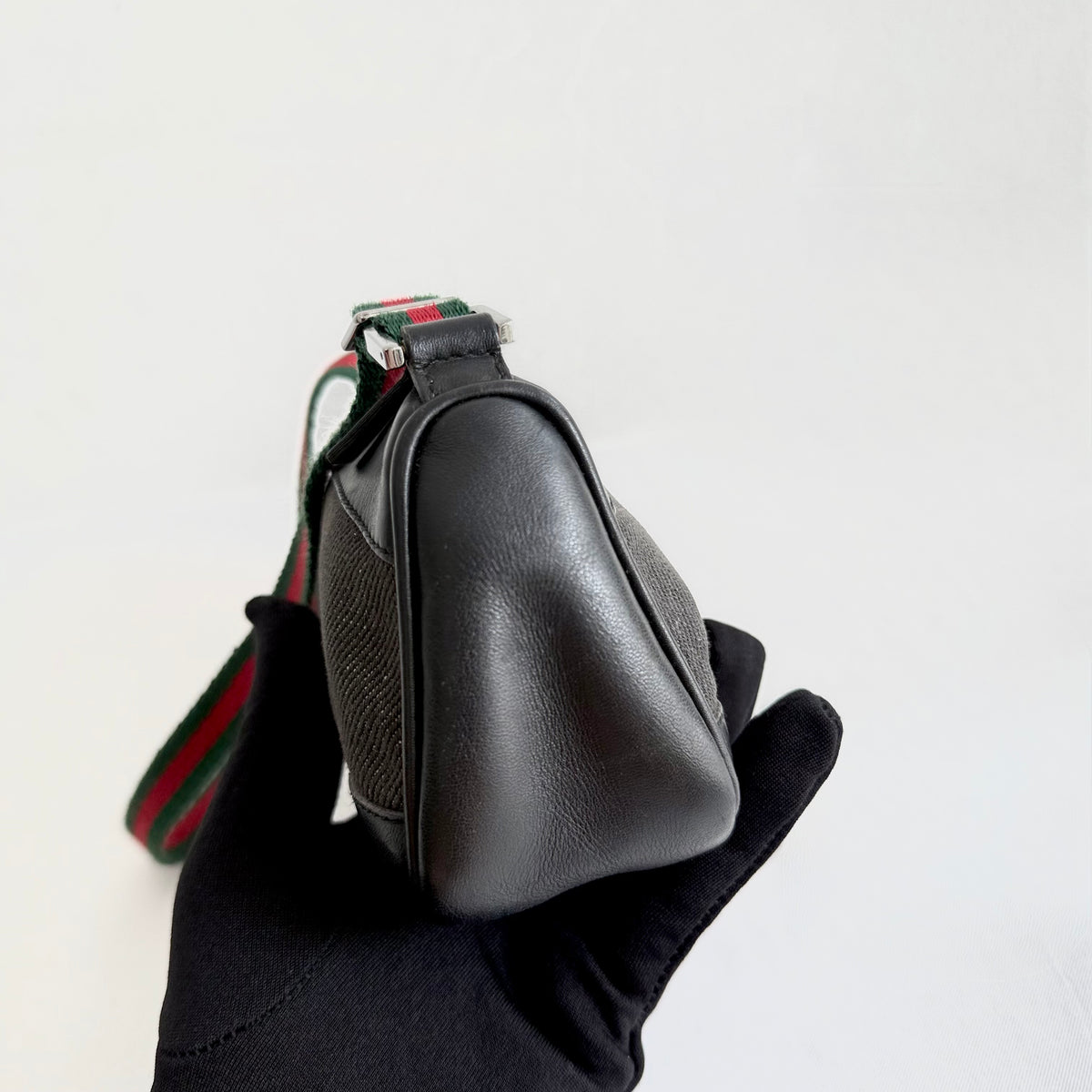 Gucci Denim Web shoulder bag