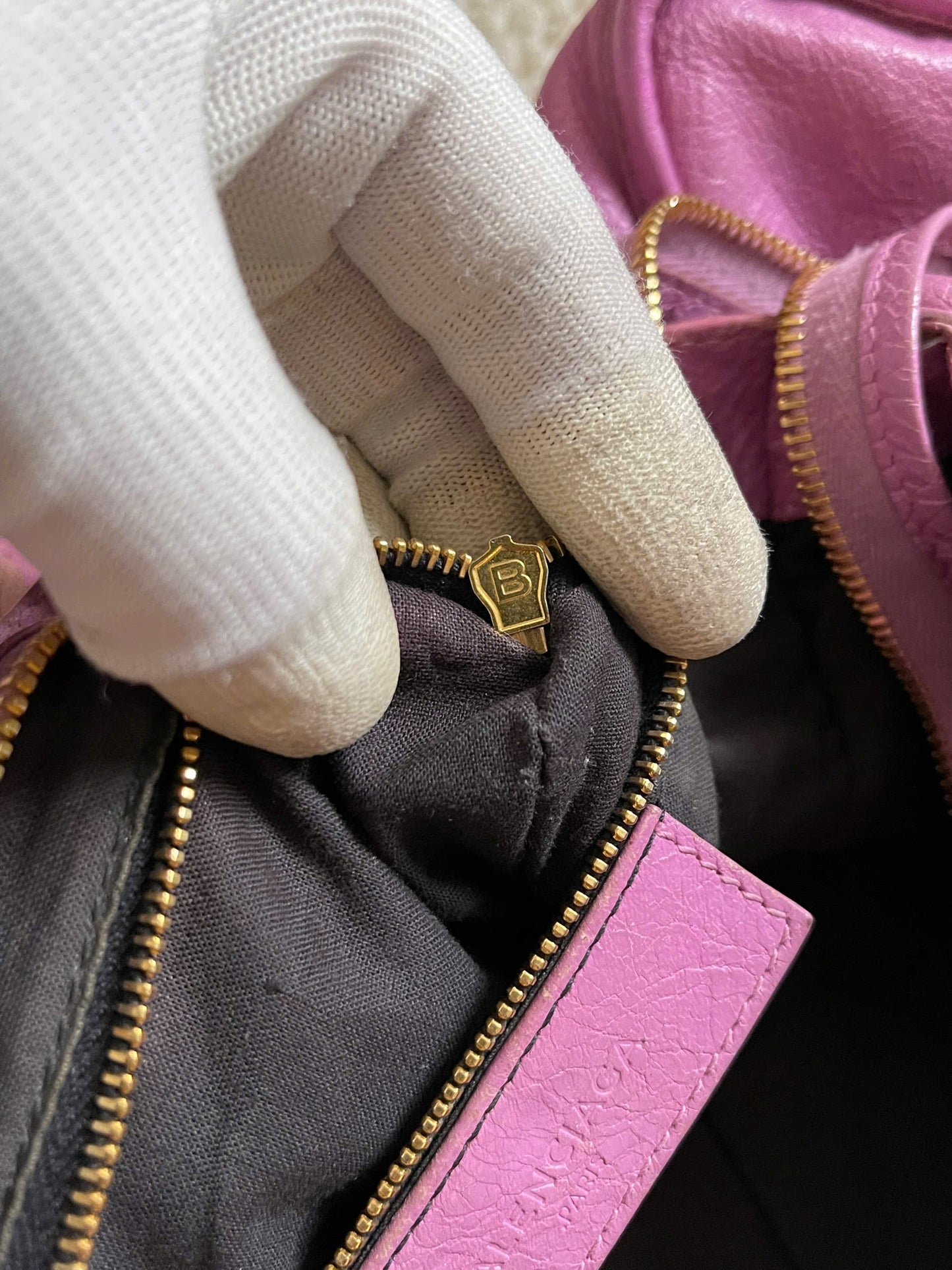 Balenciaga City Giant Studs Bag Leather (Pink)