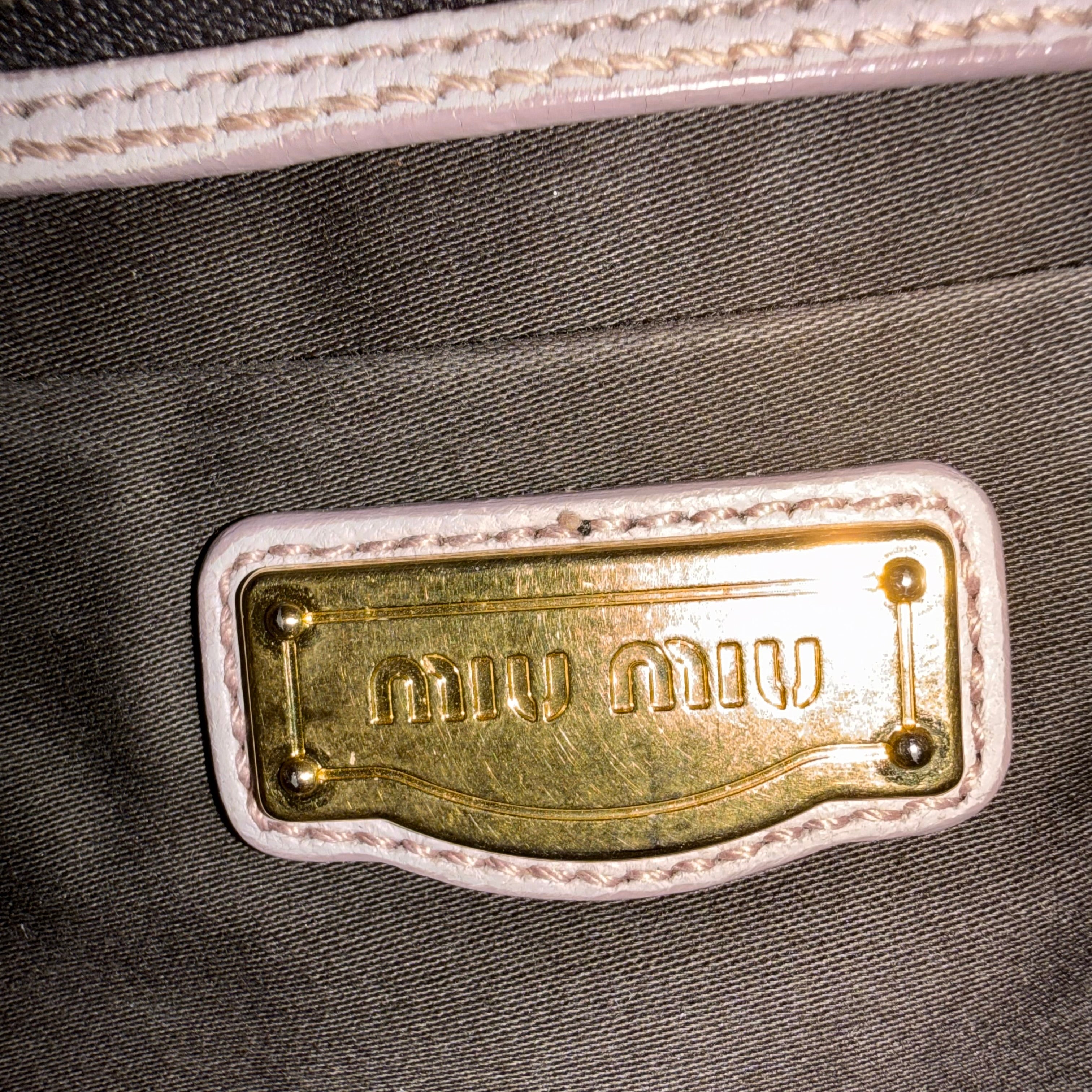 Miu Miu Light Pink Matelasse Nappa Leather Coffer Hobo Bag