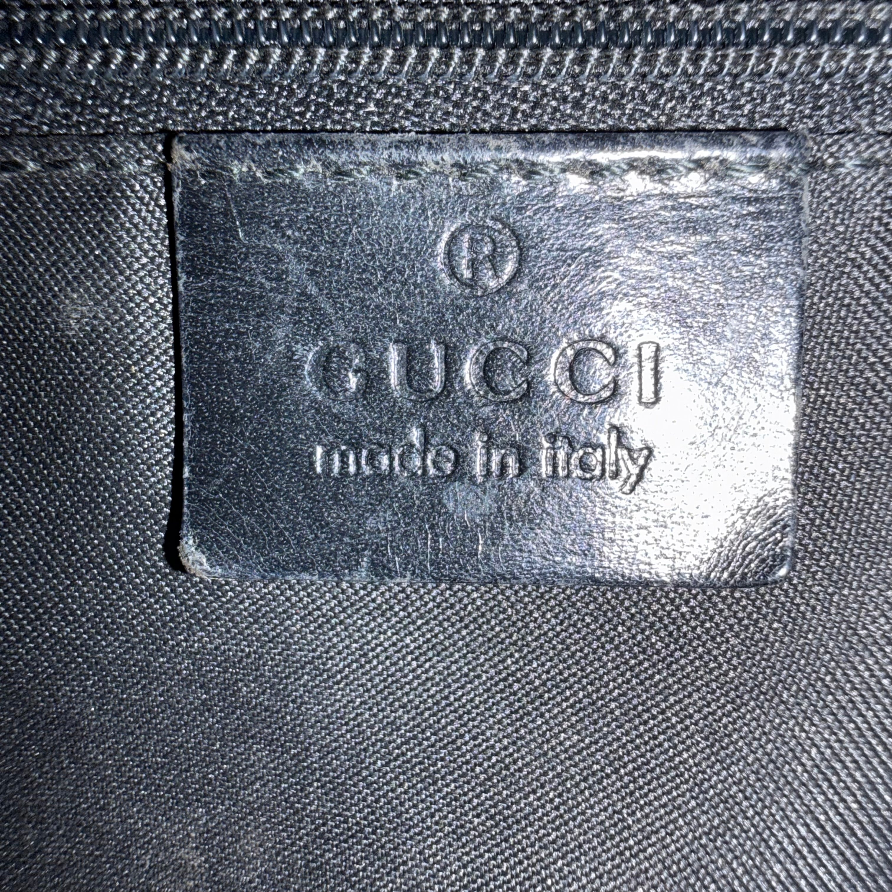 Gucci Black GG Canvas and Leather Jackie Hobo Bag