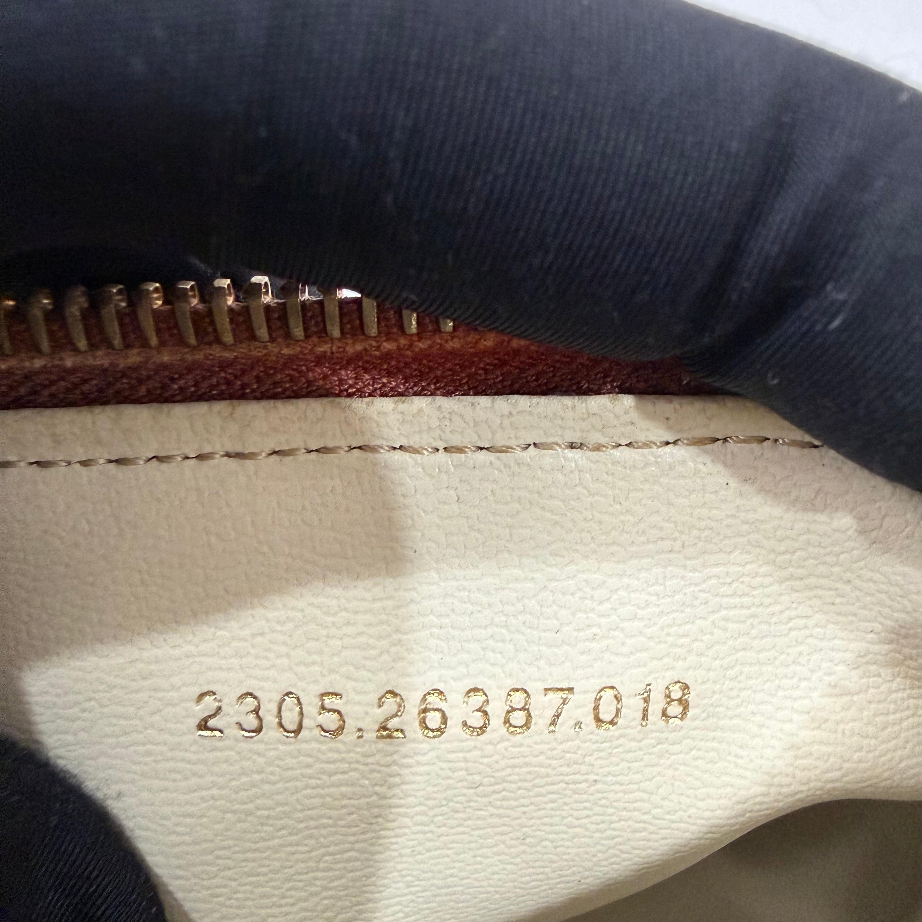 Fendi Brown Patent Zucchino Pochette