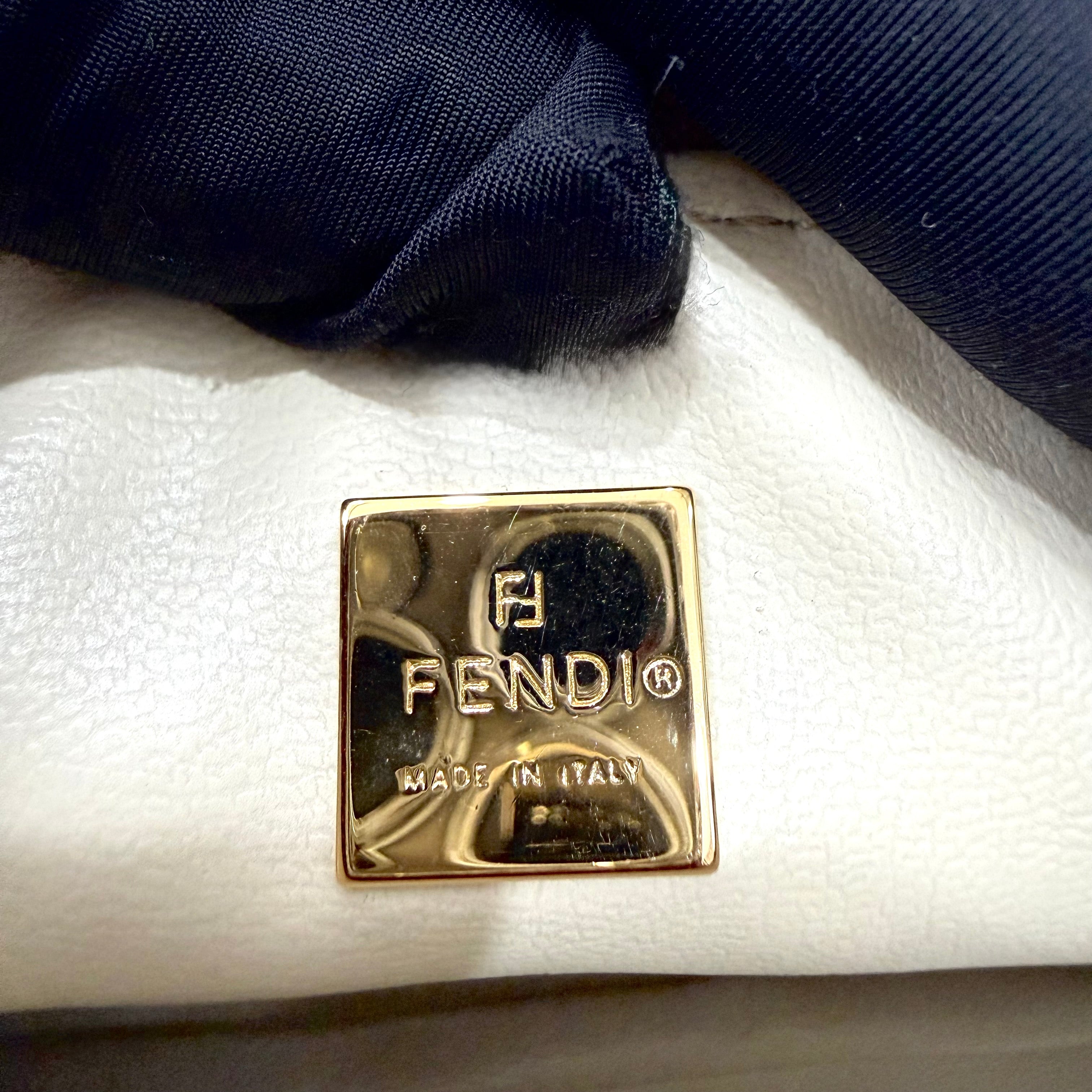 Fendi Brown Patent Zucchino Pochette