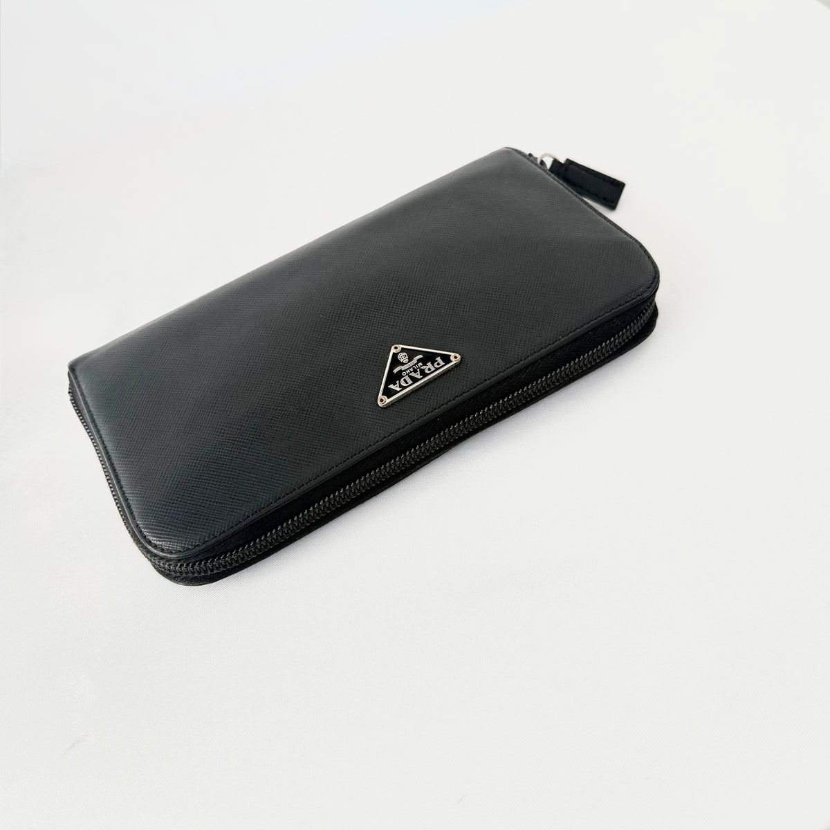 Prada Black Saffiano Leather Wallet