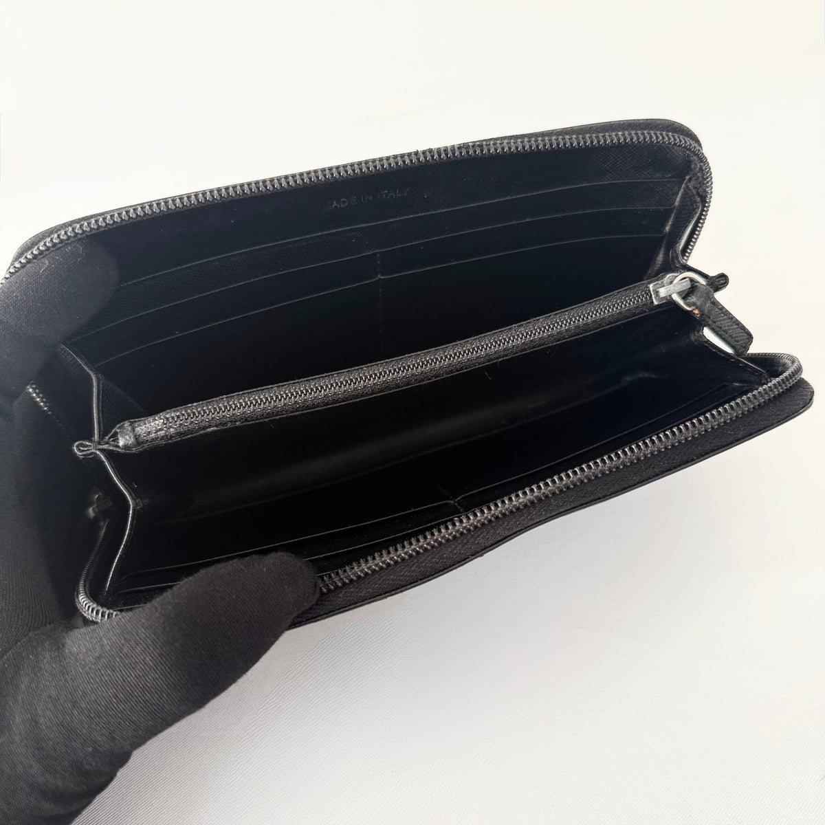 Prada Black Saffiano Leather Wallet