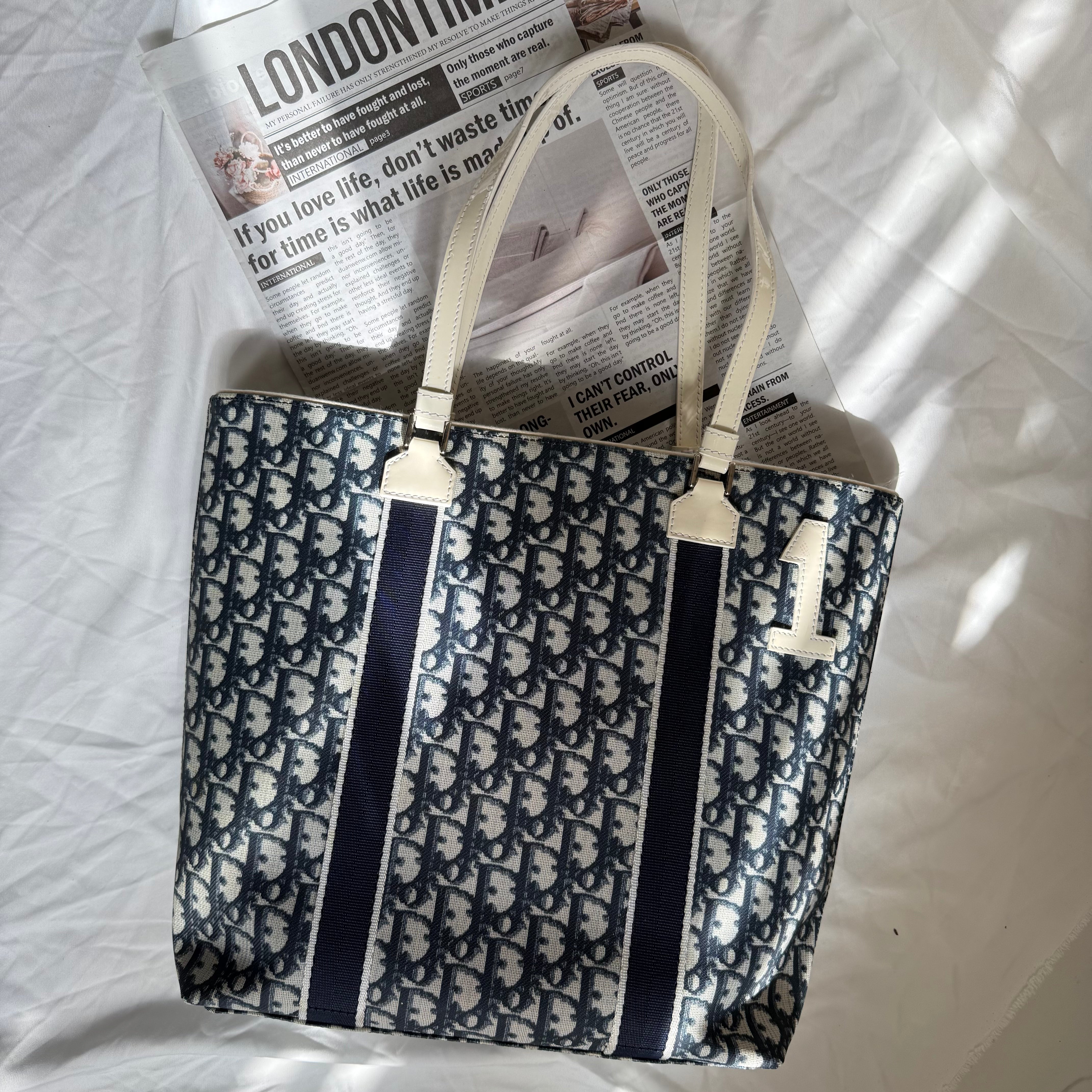 Christian Dior Monogram Trotter No. 1 Tote Bag Navy