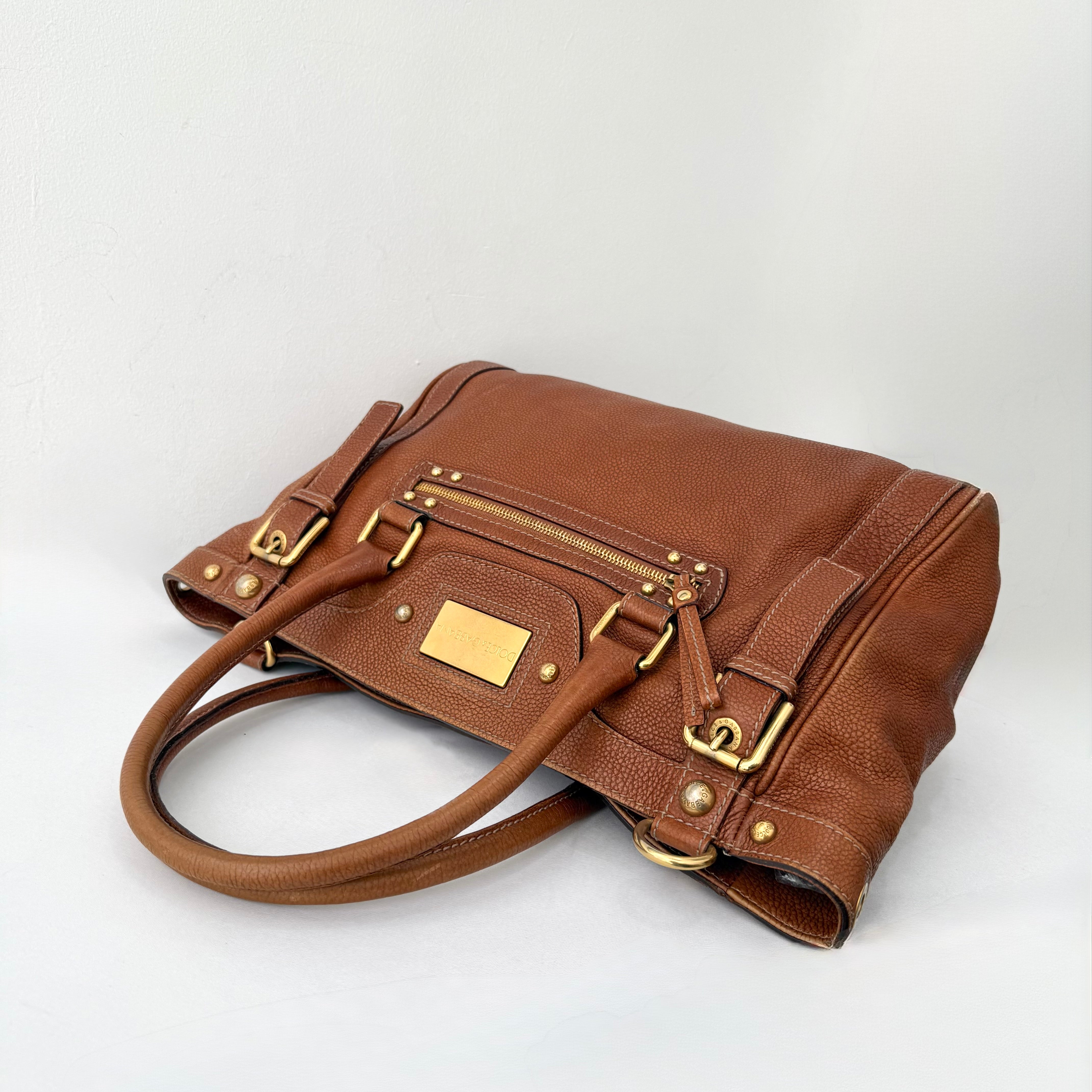 Dolce & Gabbana Brown Leather Satchel