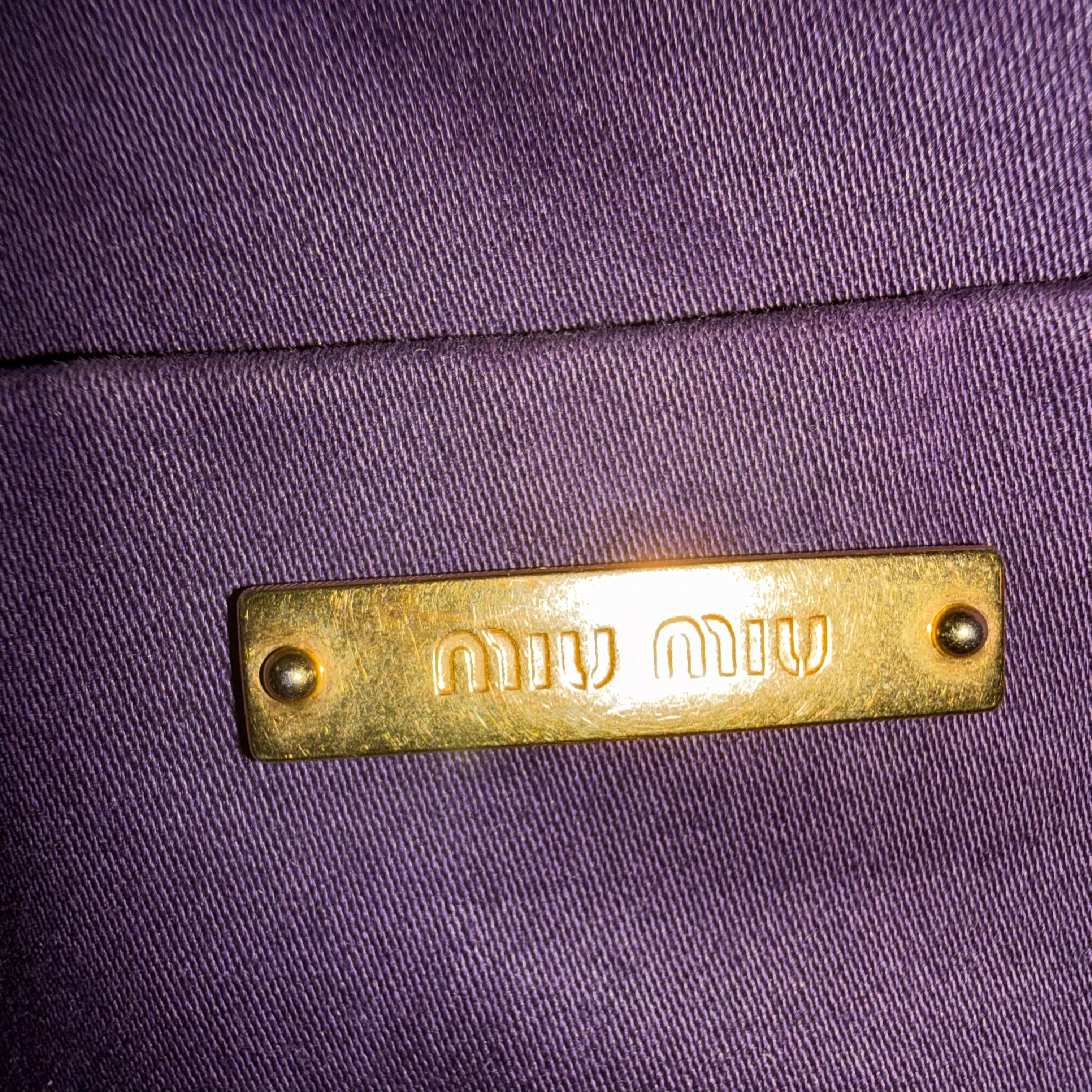 Miu Miu Vitello Lux Bow Baguette 