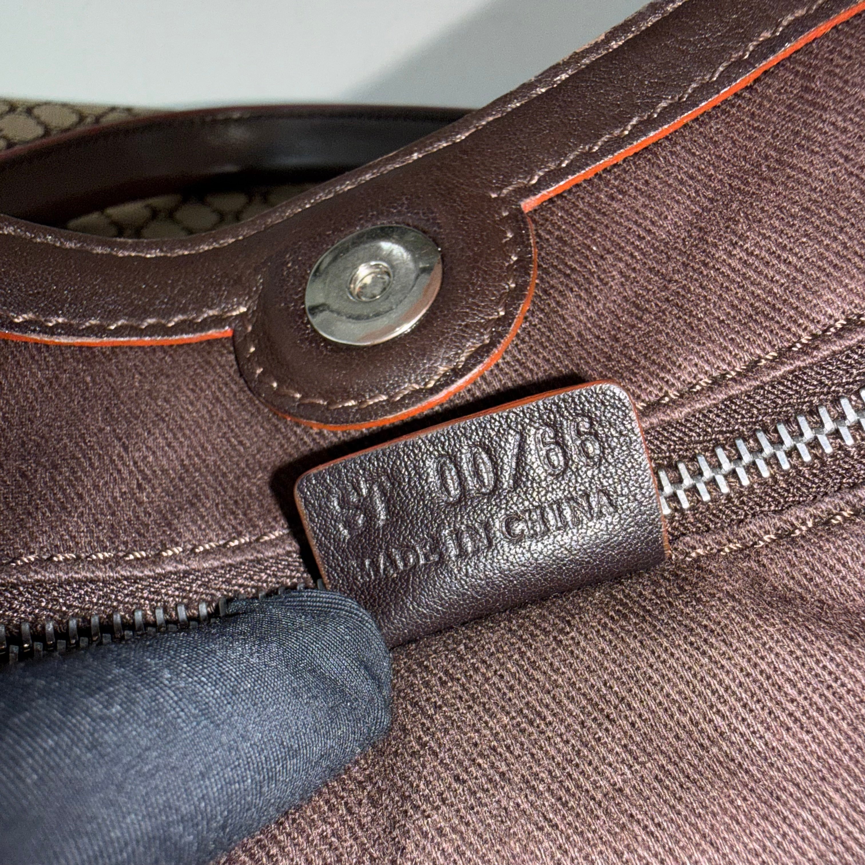 Celine Brown Macadam Canvas Tote Bag 