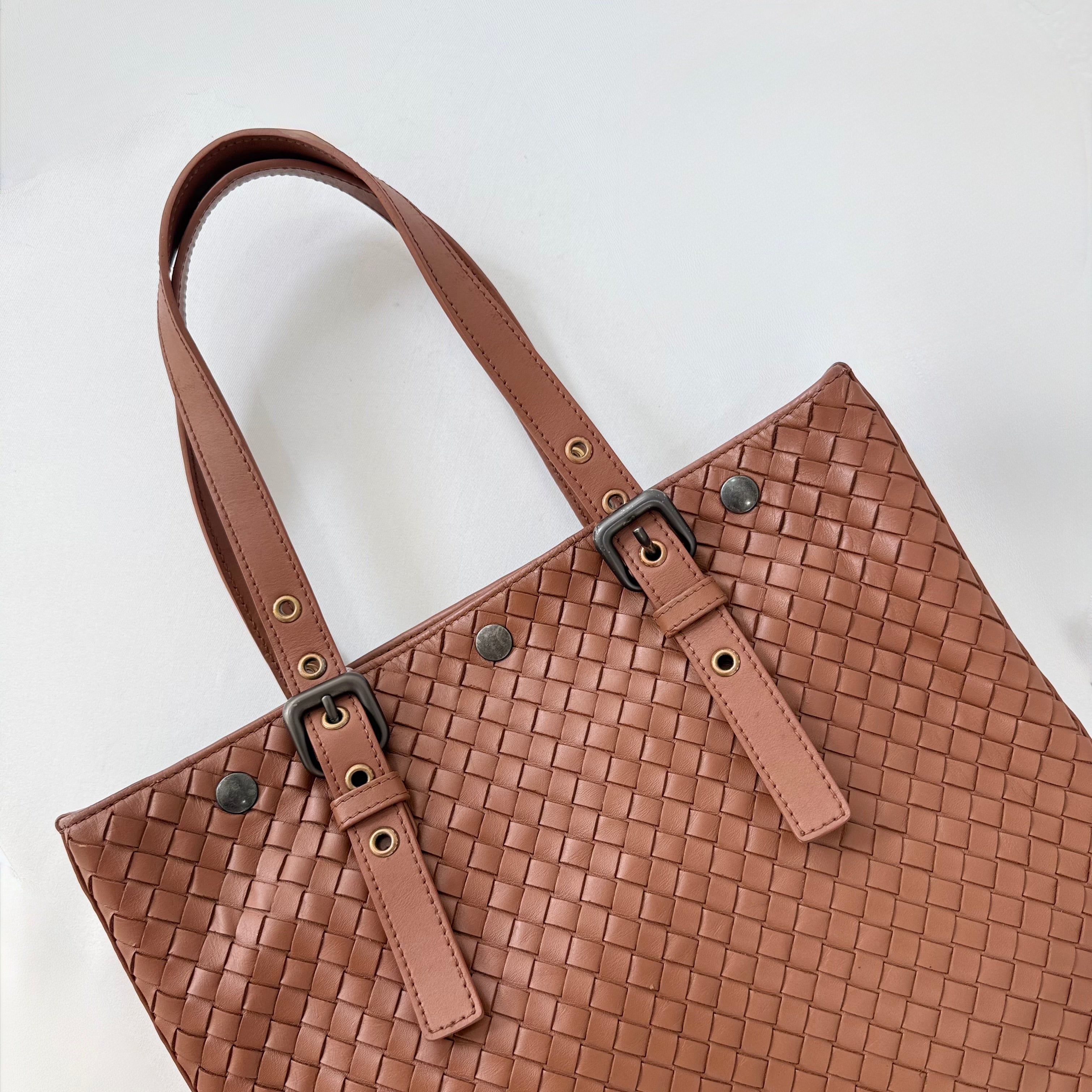 Bottega Veneta Nappa Intrecciato Brown Tote Bag