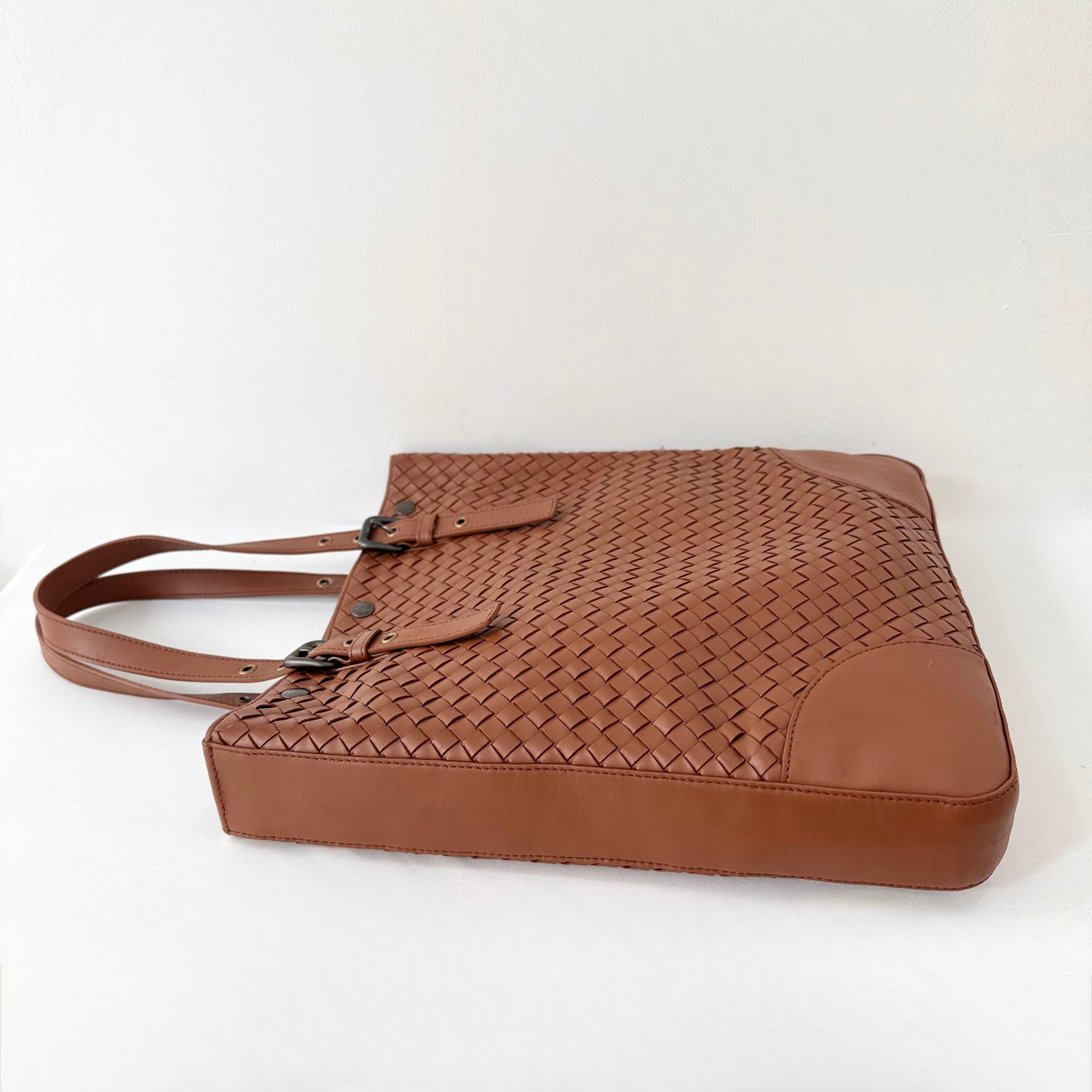 Bottega Veneta Nappa Intrecciato Brown Tote Bag