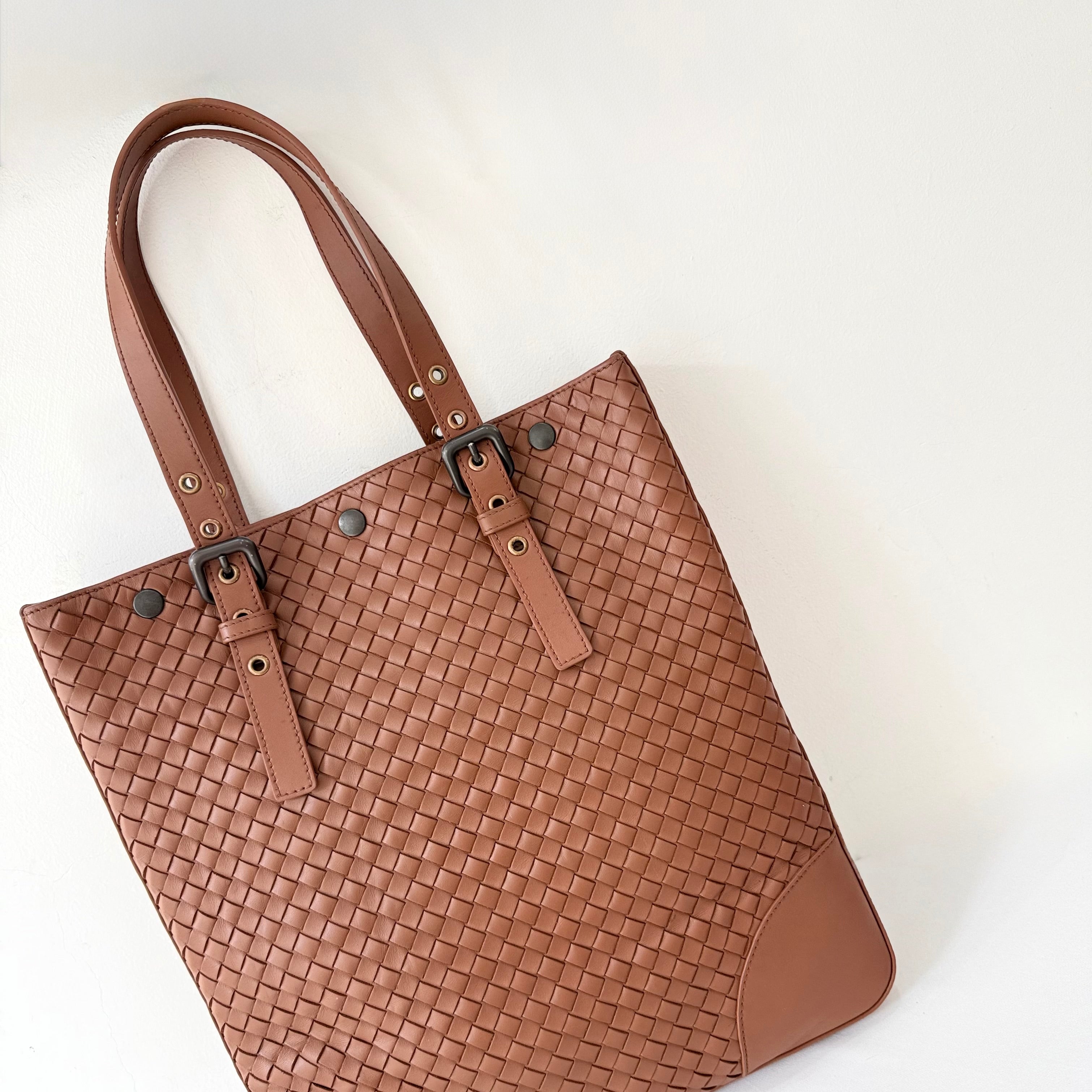 Bottega Veneta Nappa Intrecciato Brown Tote Bag