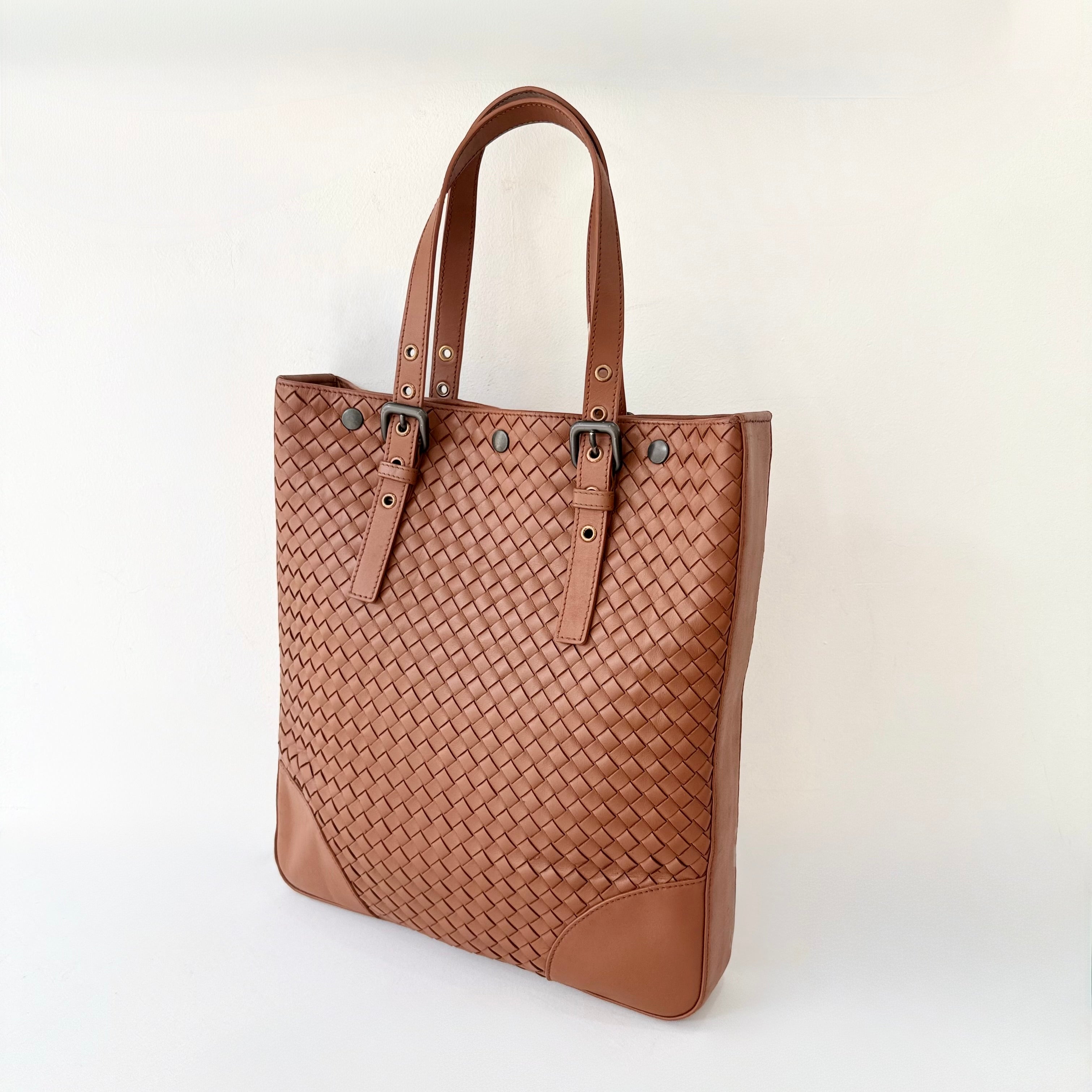 Bottega Veneta Nappa Intrecciato Brown Tote Bag