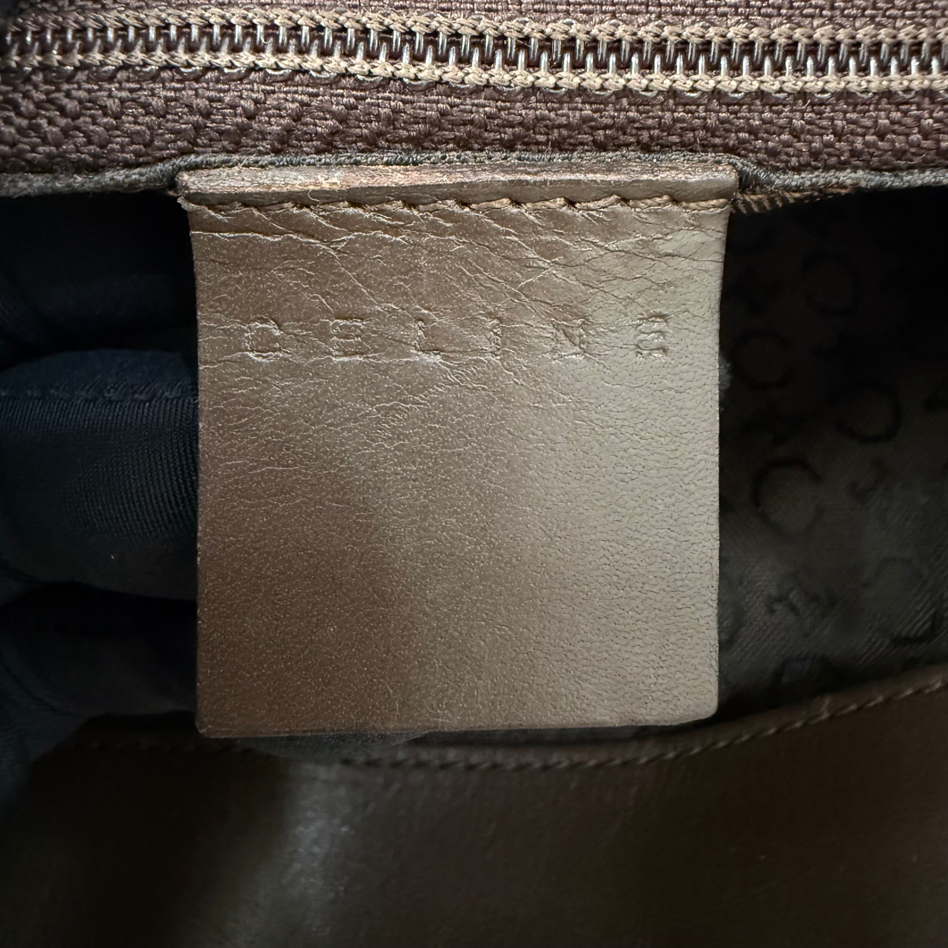 Celine C Brown Macadam Canvas shoulder bag