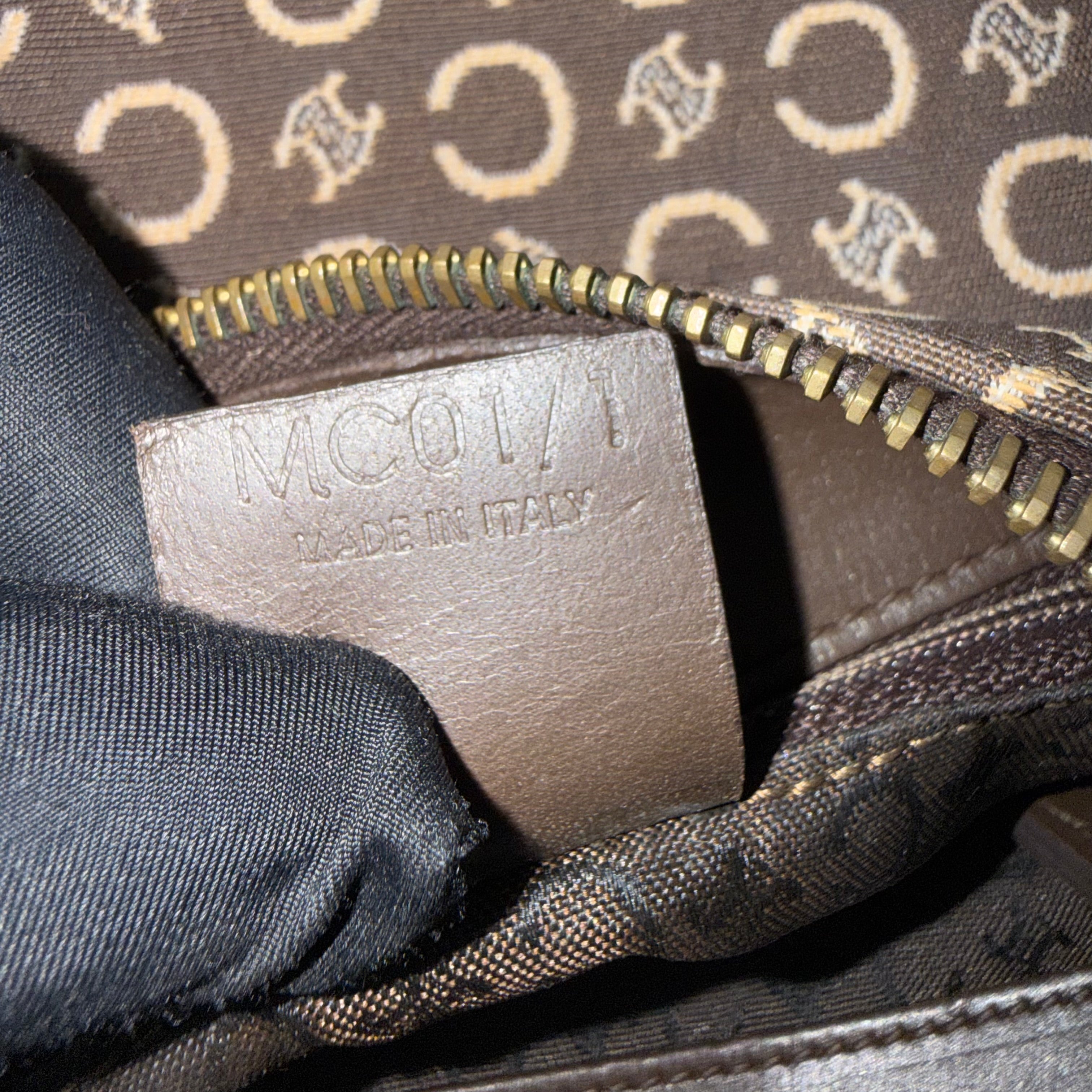 Celine C Brown Macadam Canvas shoulder bag