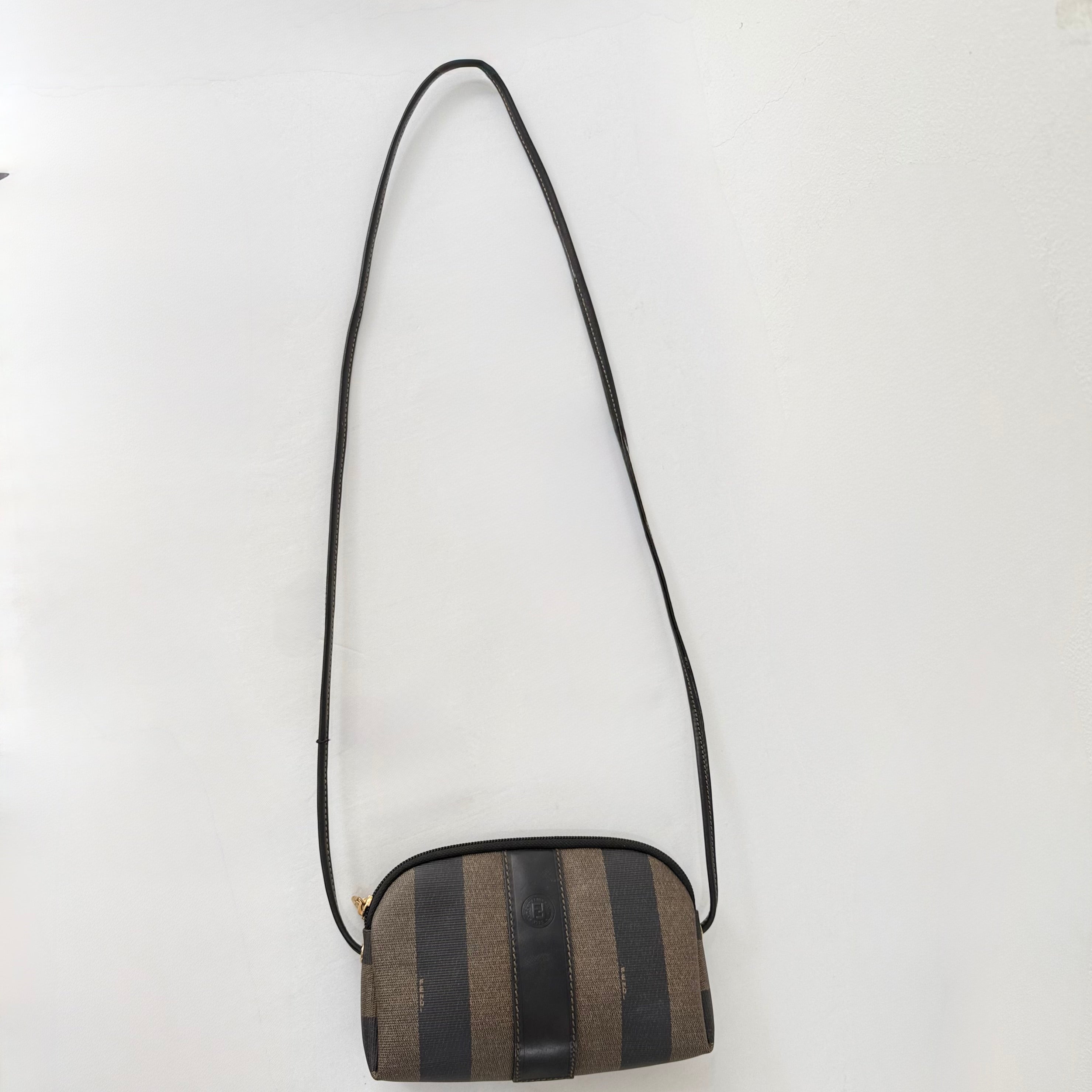 Vintage Pequin Crossbody Coated Canvas Small