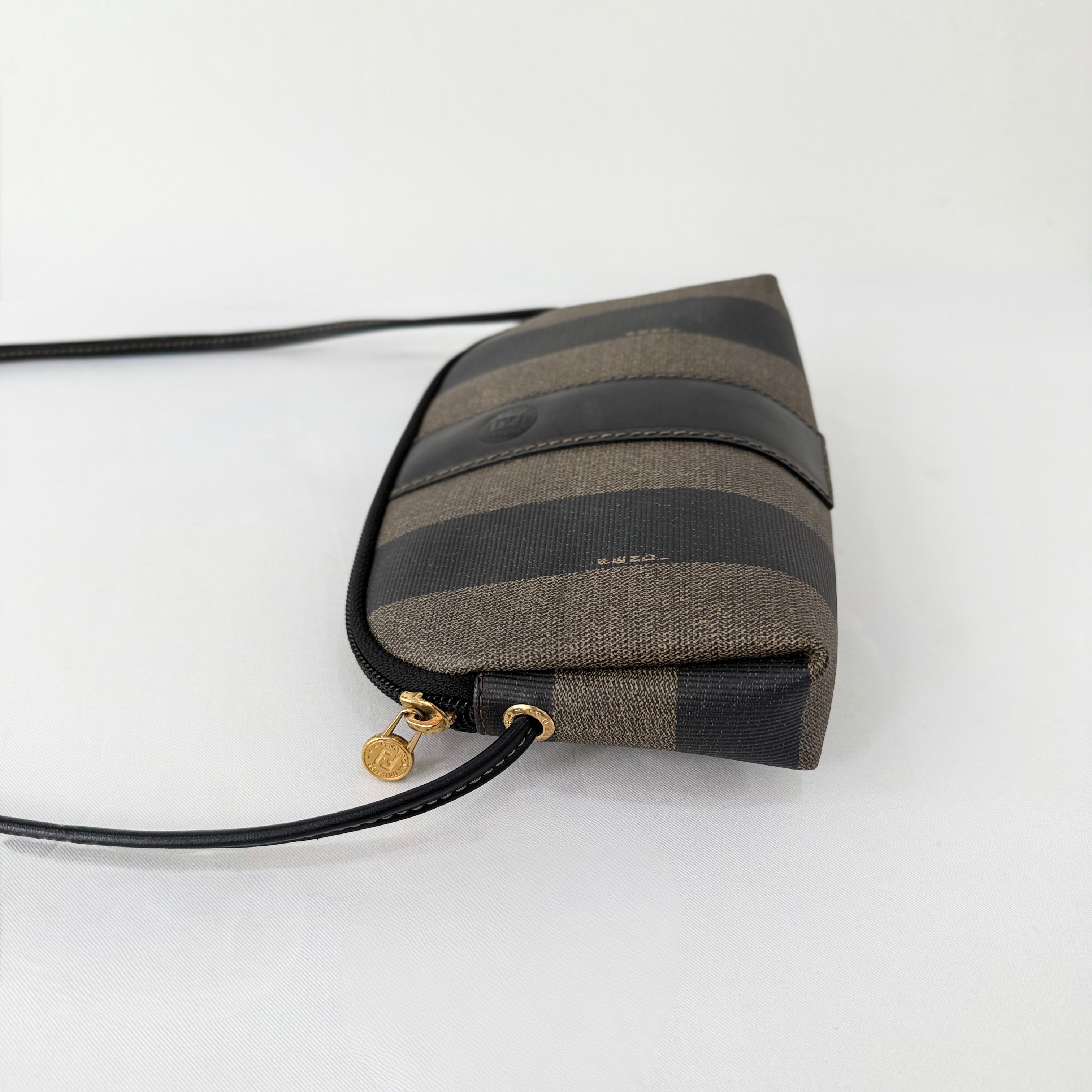 Vintage Pequin Crossbody Coated Canvas Small