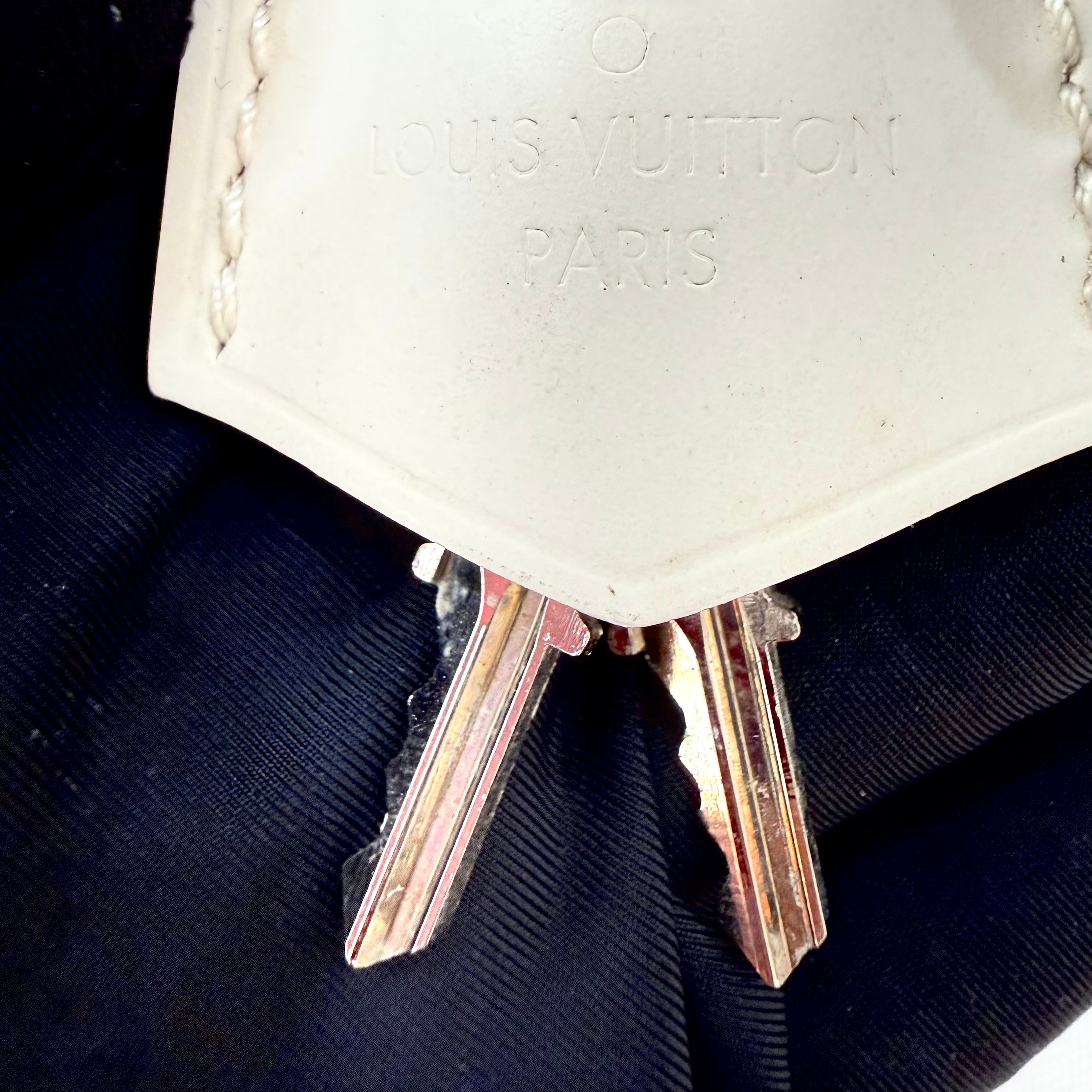 Louis Vuitton White Montaigne Bowling GM Epi