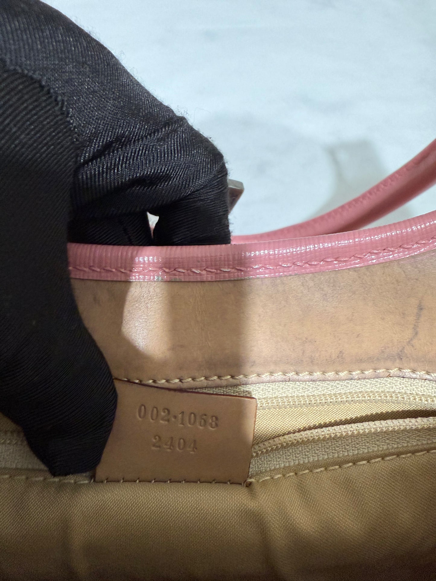 Gucci Jackie Vintage Pink Cloth Handbag